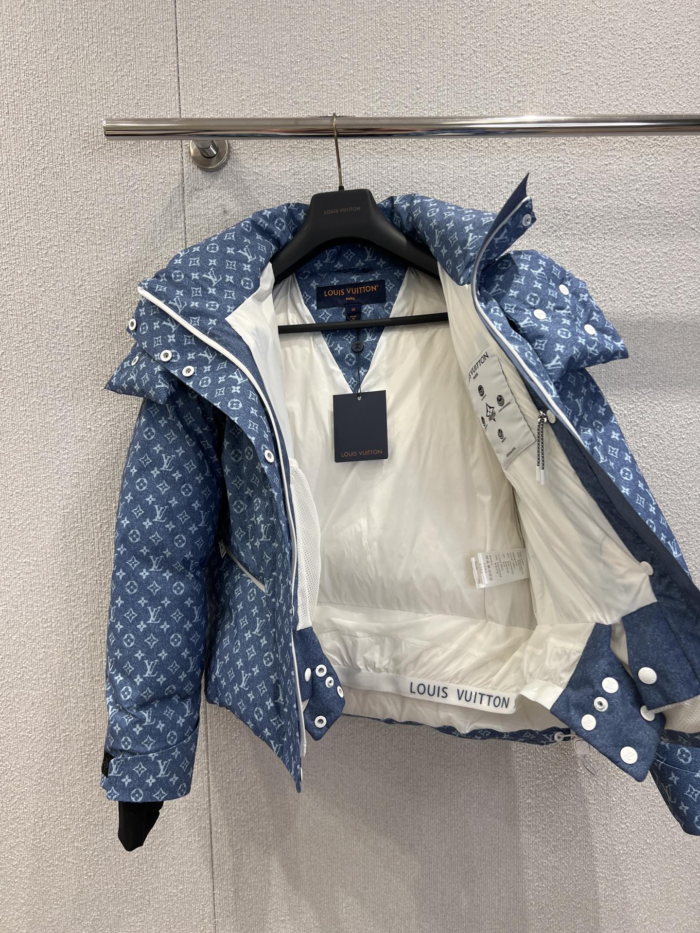 LOUIS VUITTON LV Ski Denim-Effect Monogram Ski Jacket