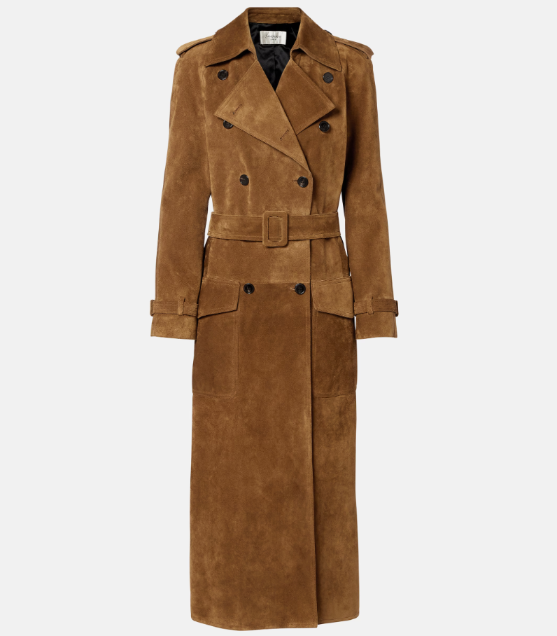 Saint Laurent Suede trench coat