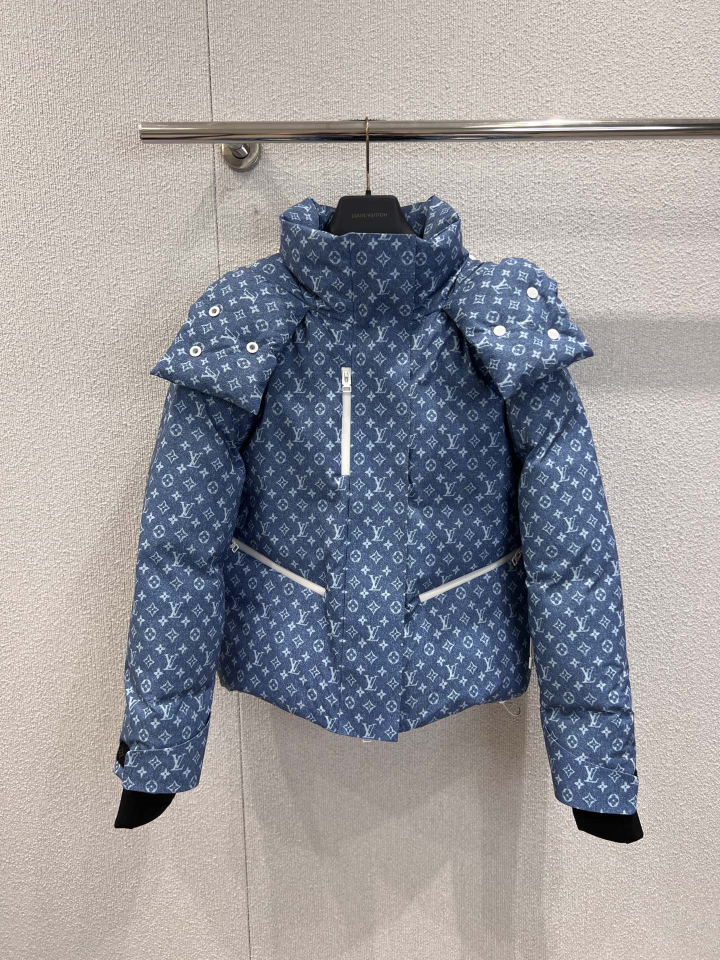 LOUIS VUITTON LV Ski Denim-Effect Monogram Ski Jacket