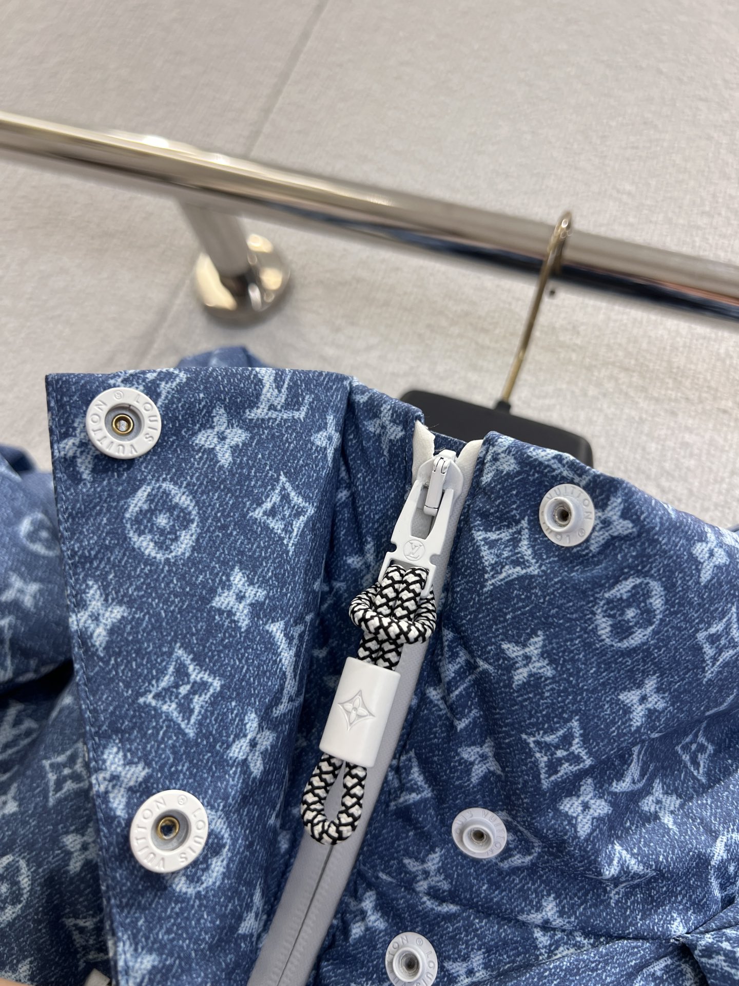 LOUIS VUITTON LV Ski Denim-Effect Monogram Ski Jacket