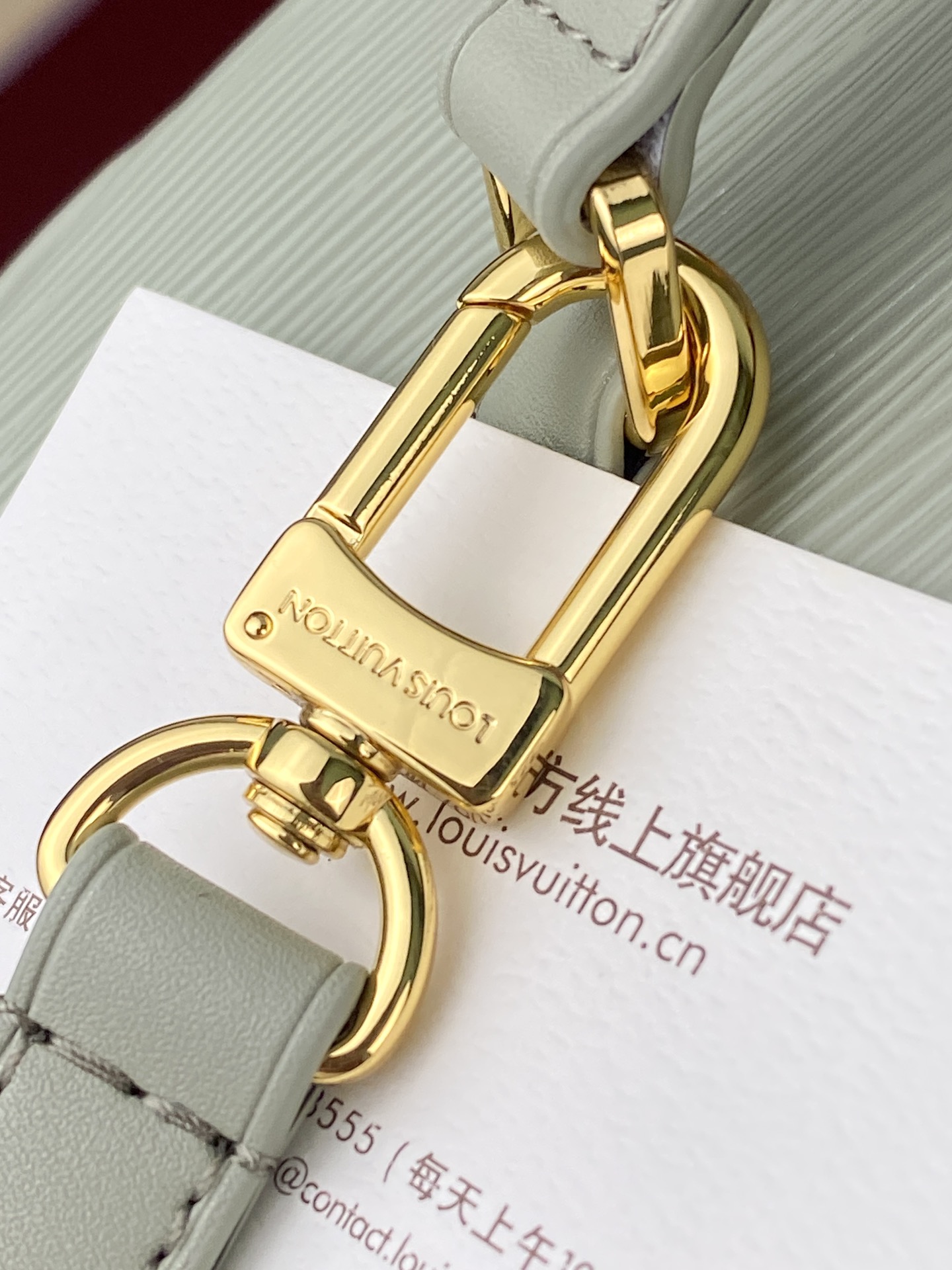 LOUIS VUITTON M25857 Light Green NICE NANO Cosmetic Pouch