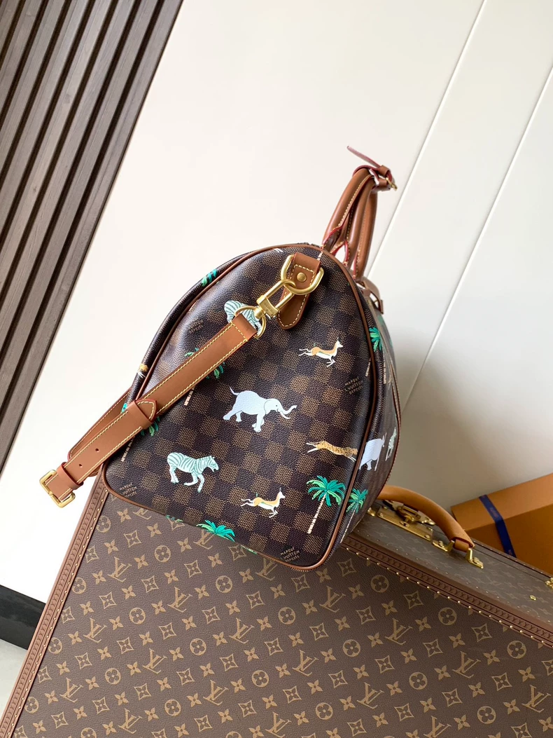 LOUIS VUITTON Keepall 50 Animal Travel Bag