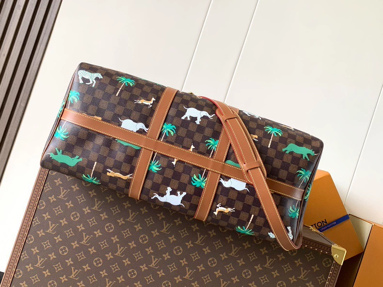 LOUIS VUITTON Keepall 50 Animal Travel Bag