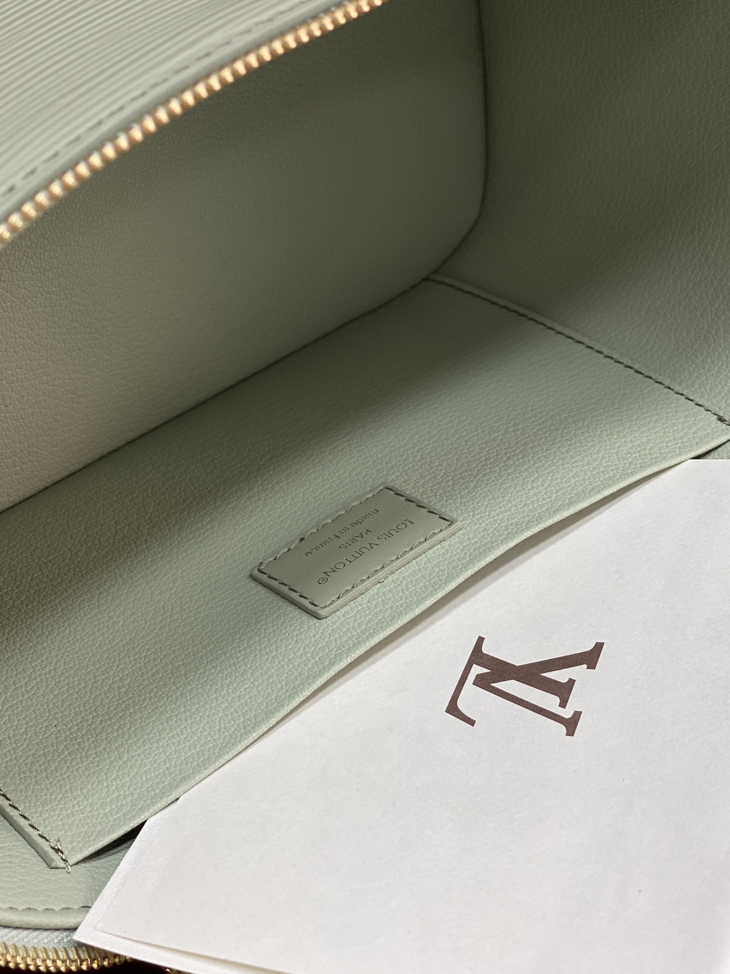 LOUIS VUITTON M25857 Light Green NICE NANO Cosmetic Pouch