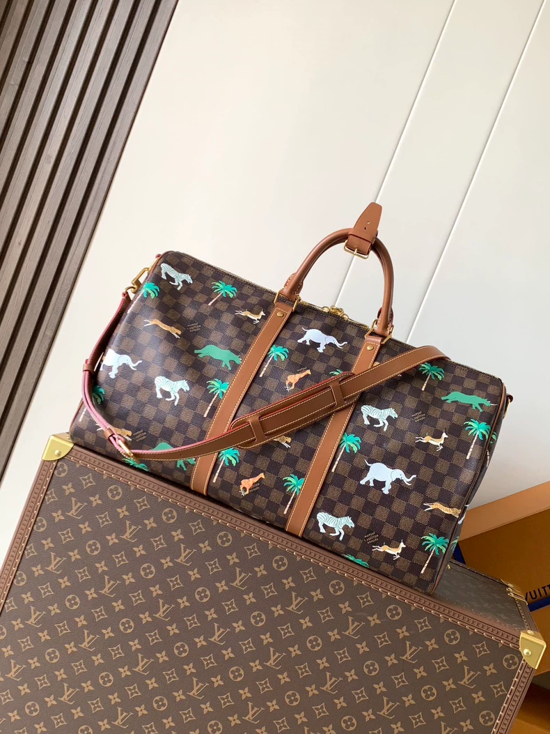 LOUIS VUITTON Keepall 50 Animal Travel Bag