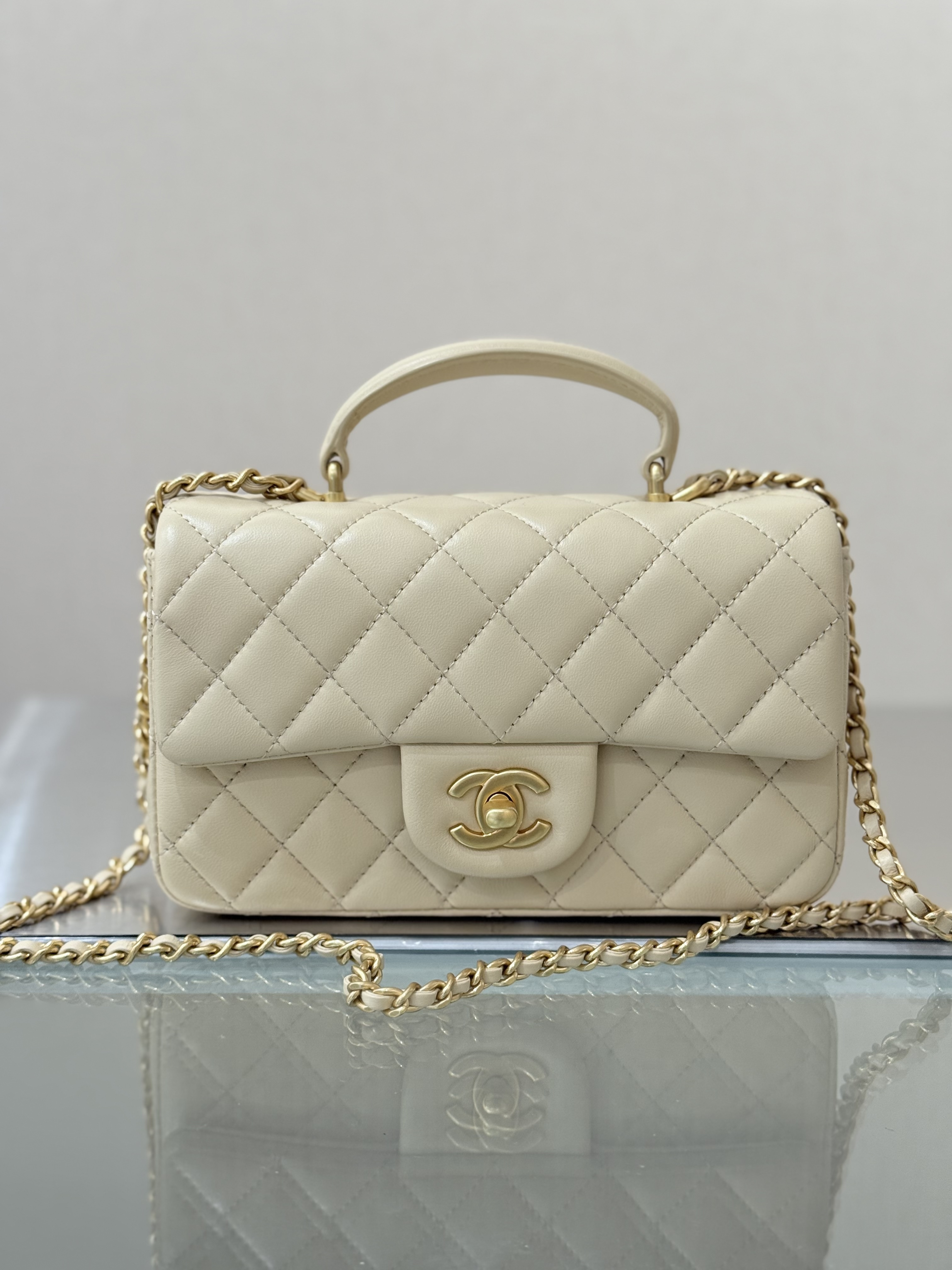 Chanel Top Handle Mini Flap Bag