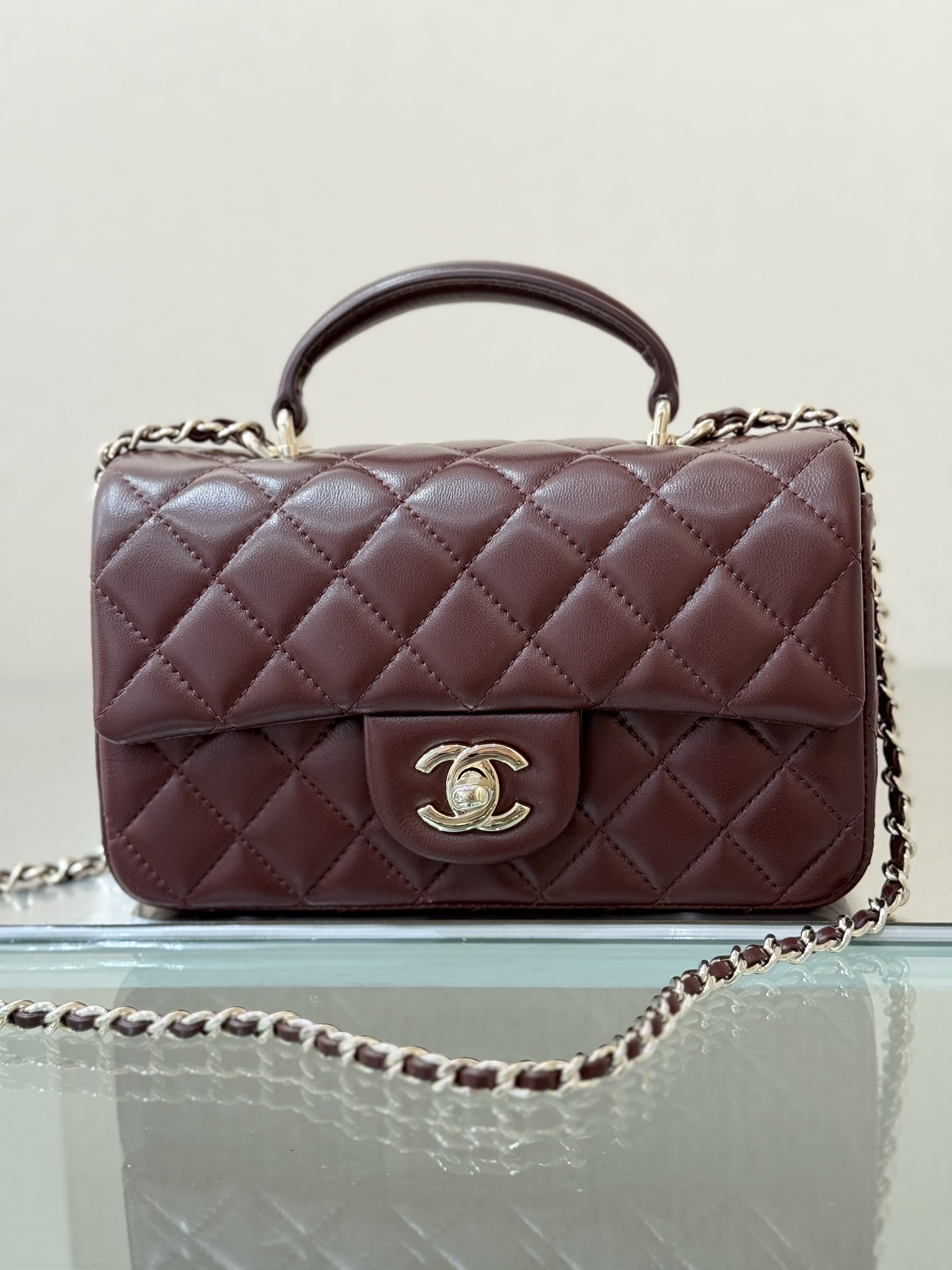 Chanel Top Handle Mini Flap Bag