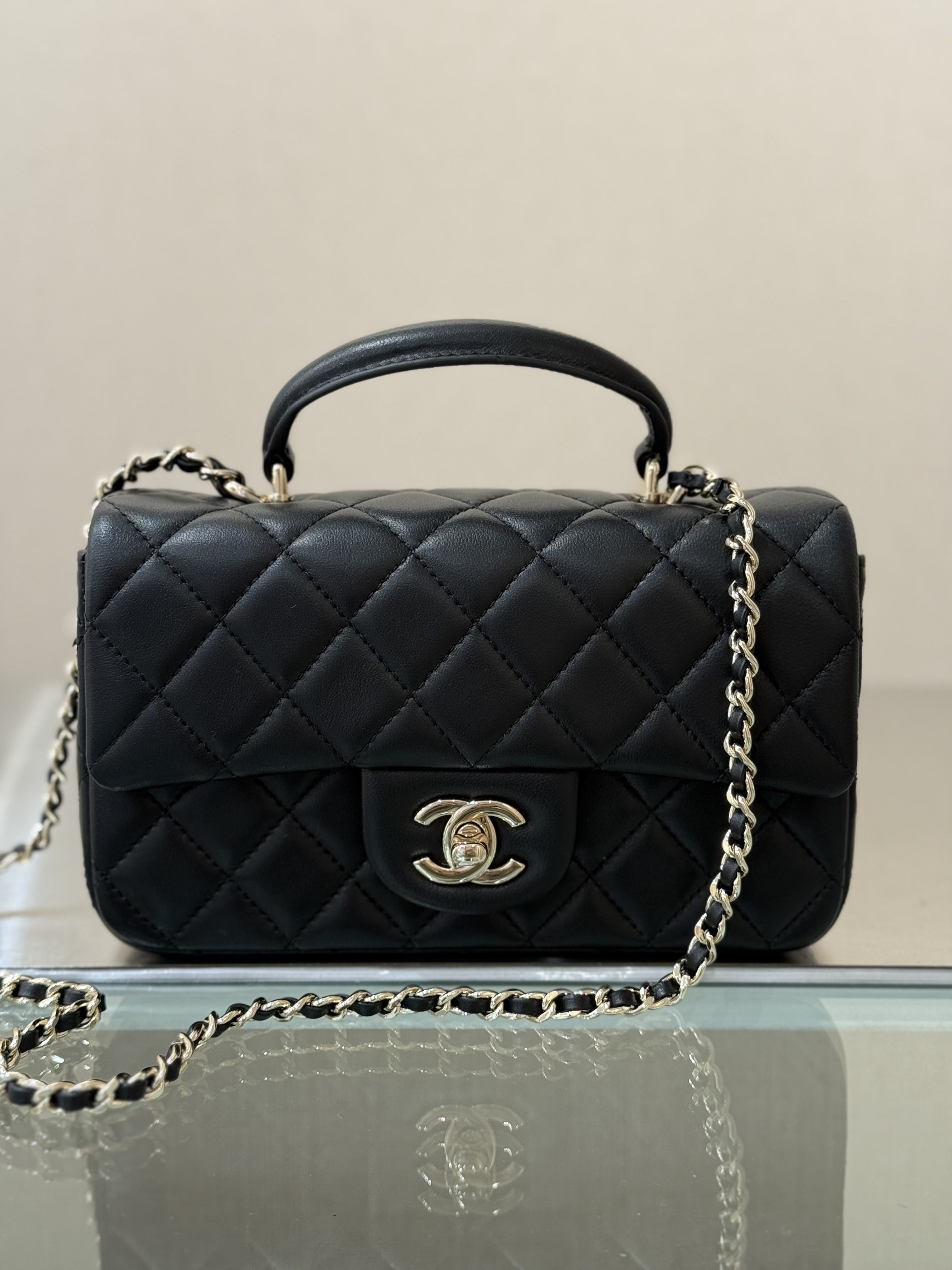 Chanel Top Handle Mini Flap Bag