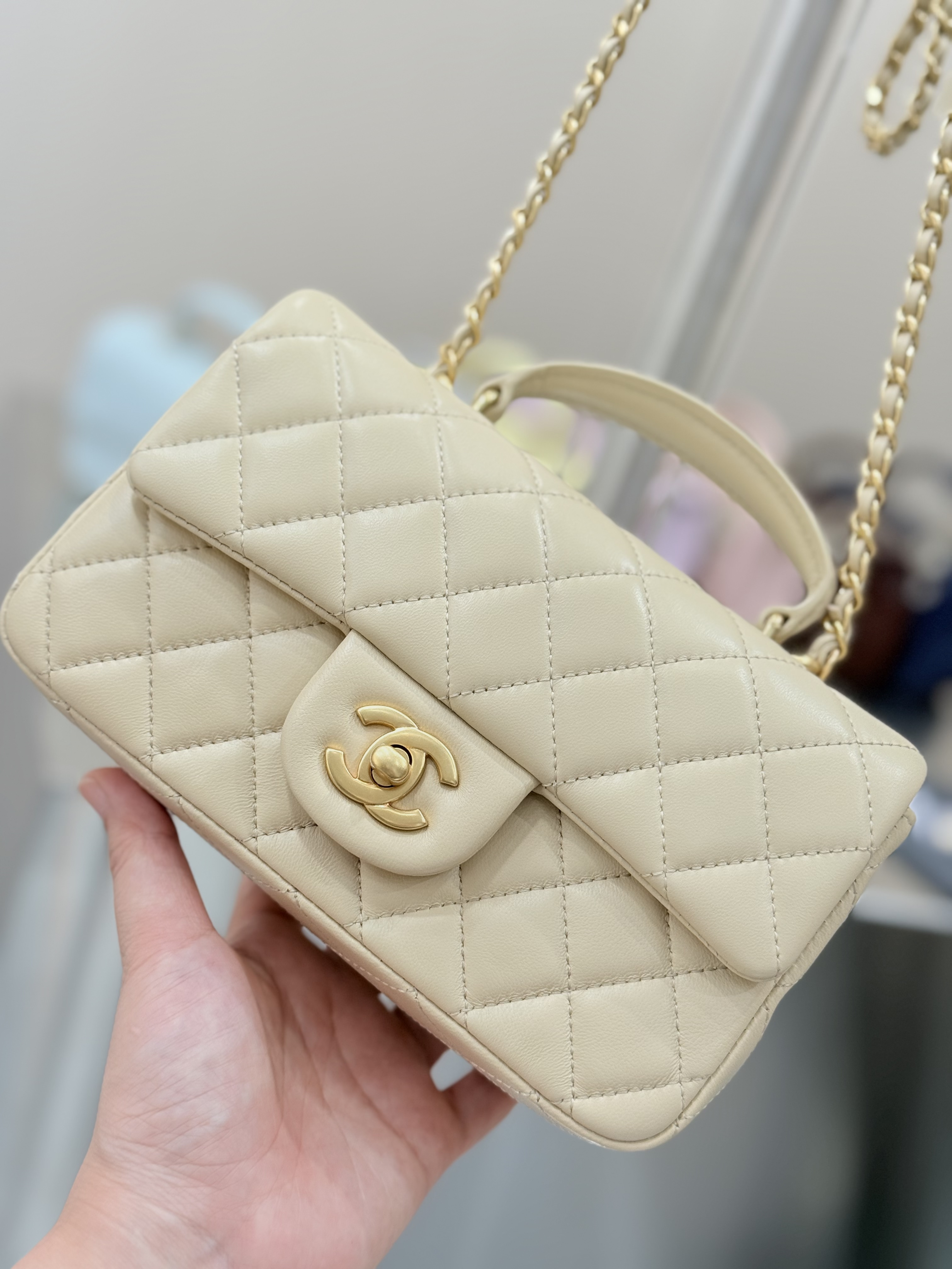 Chanel Top Handle Mini Flap Bag