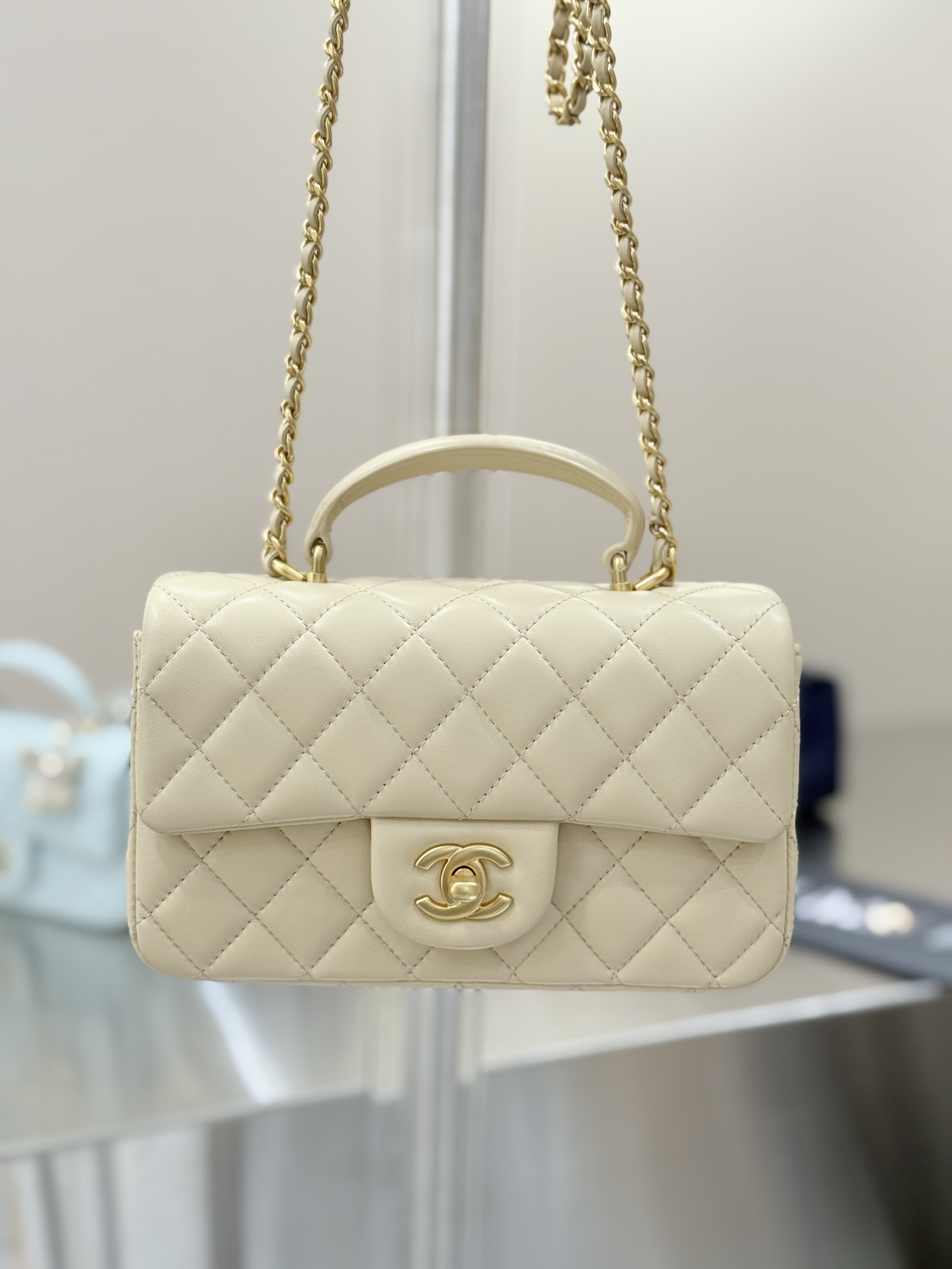 Chanel Top Handle Mini Flap Bag