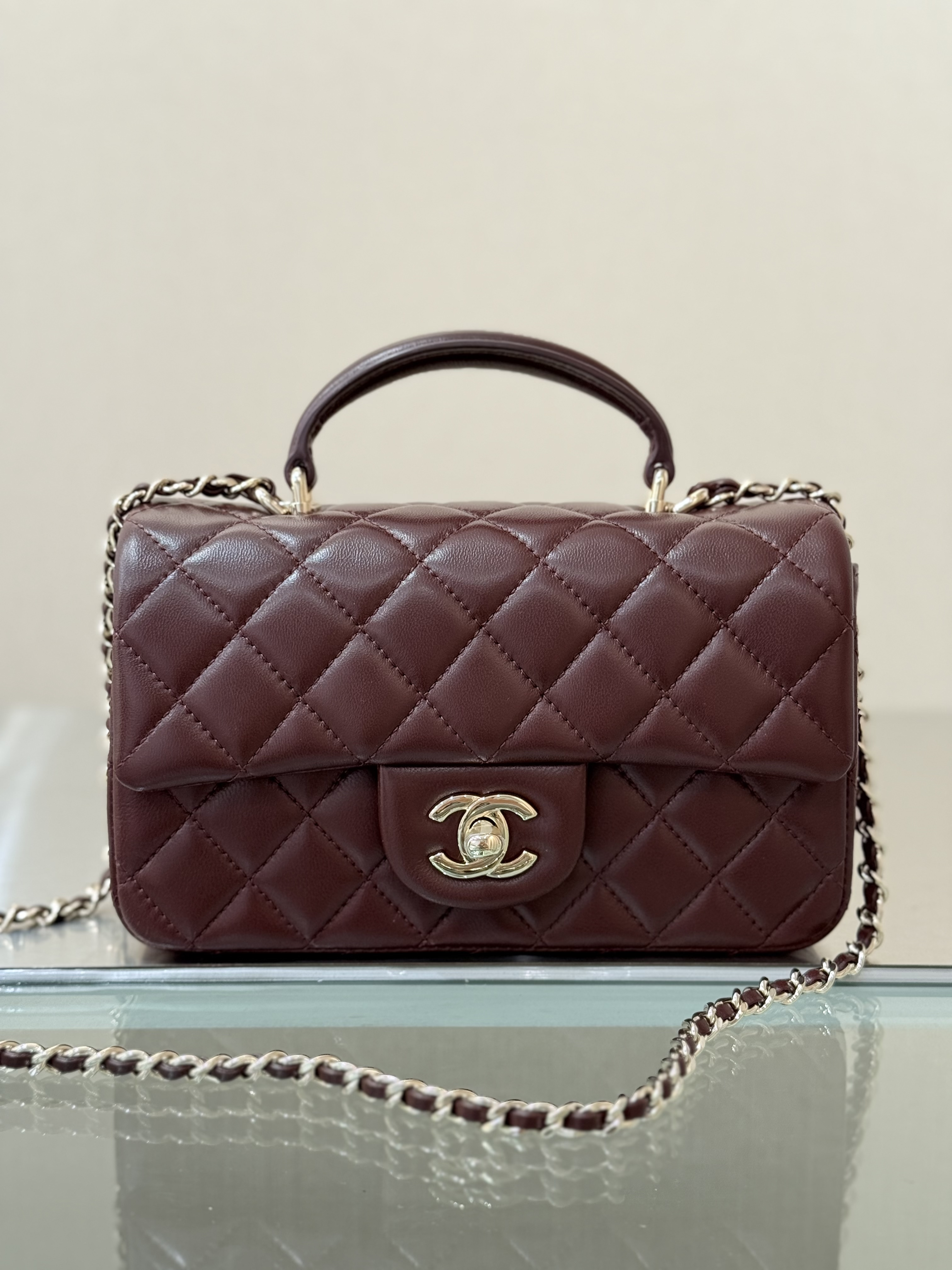 Chanel Top Handle Mini Flap Bag