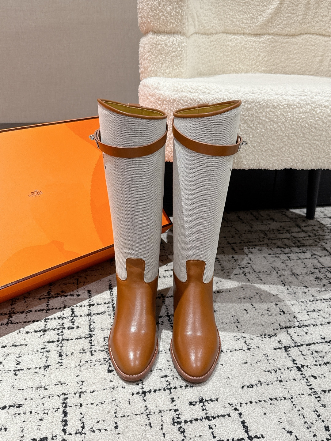 Hermès 25 / Kelly Buckle Knee-High Boots