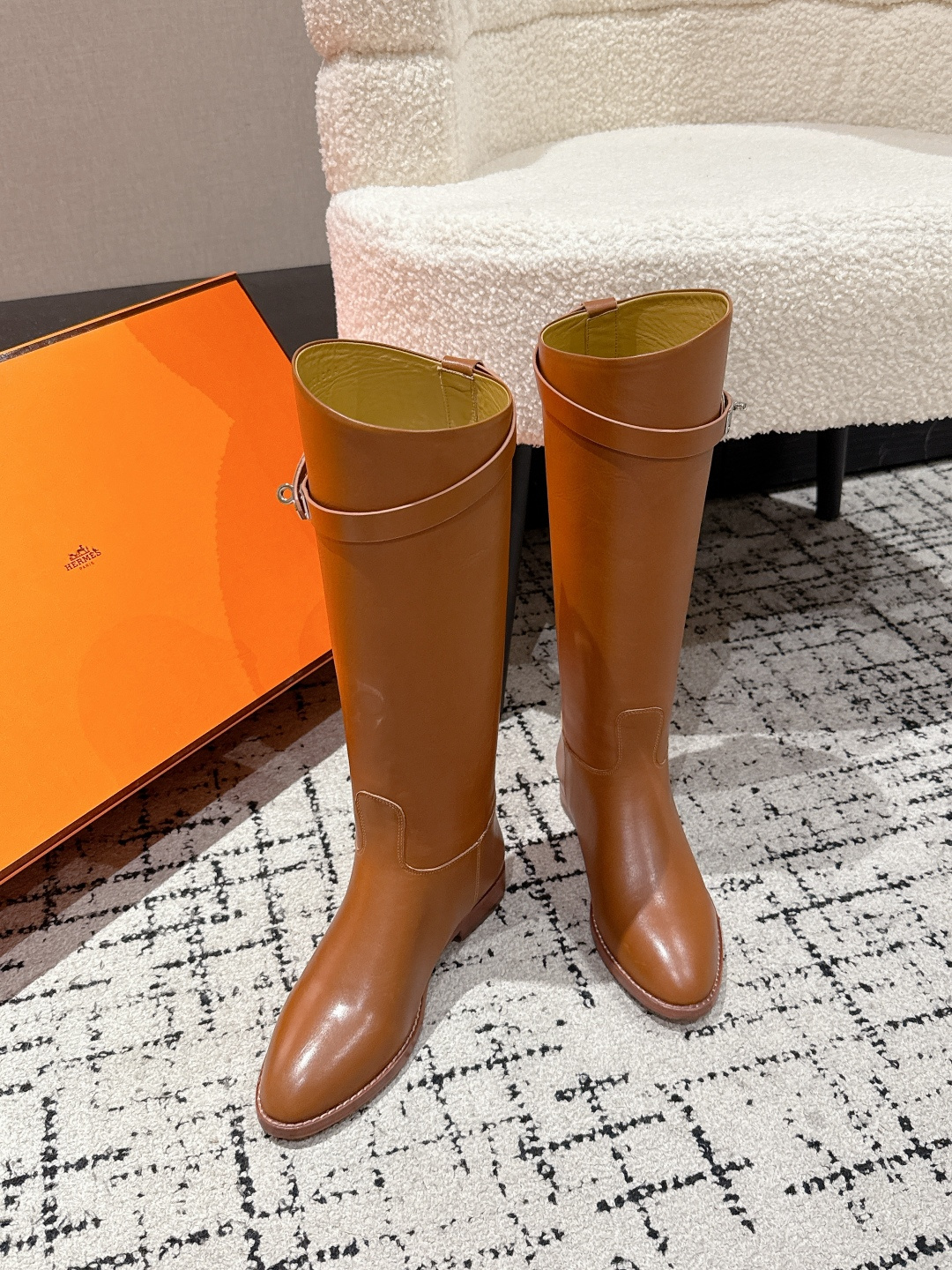 Hermès 25 / Kelly Buckle Knee-High Boots