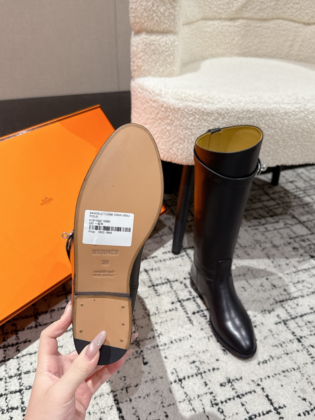 Hermès 25 / Kelly Buckle Knee-High Boots