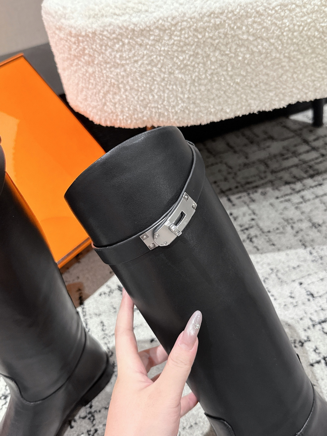 Hermès 25 / Kelly Buckle Knee-High Boots