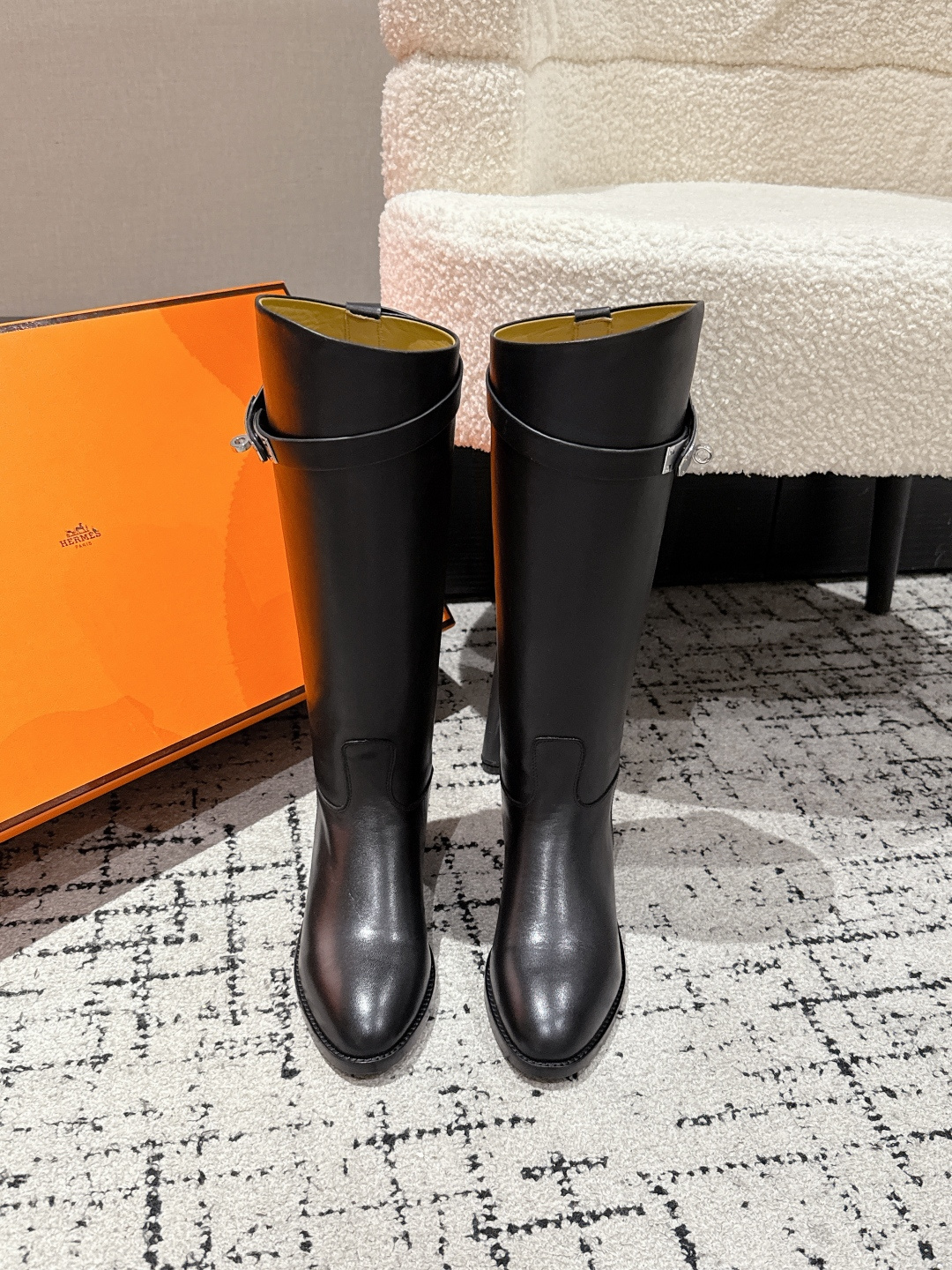Hermès 25 / Kelly Buckle Knee-High Boots