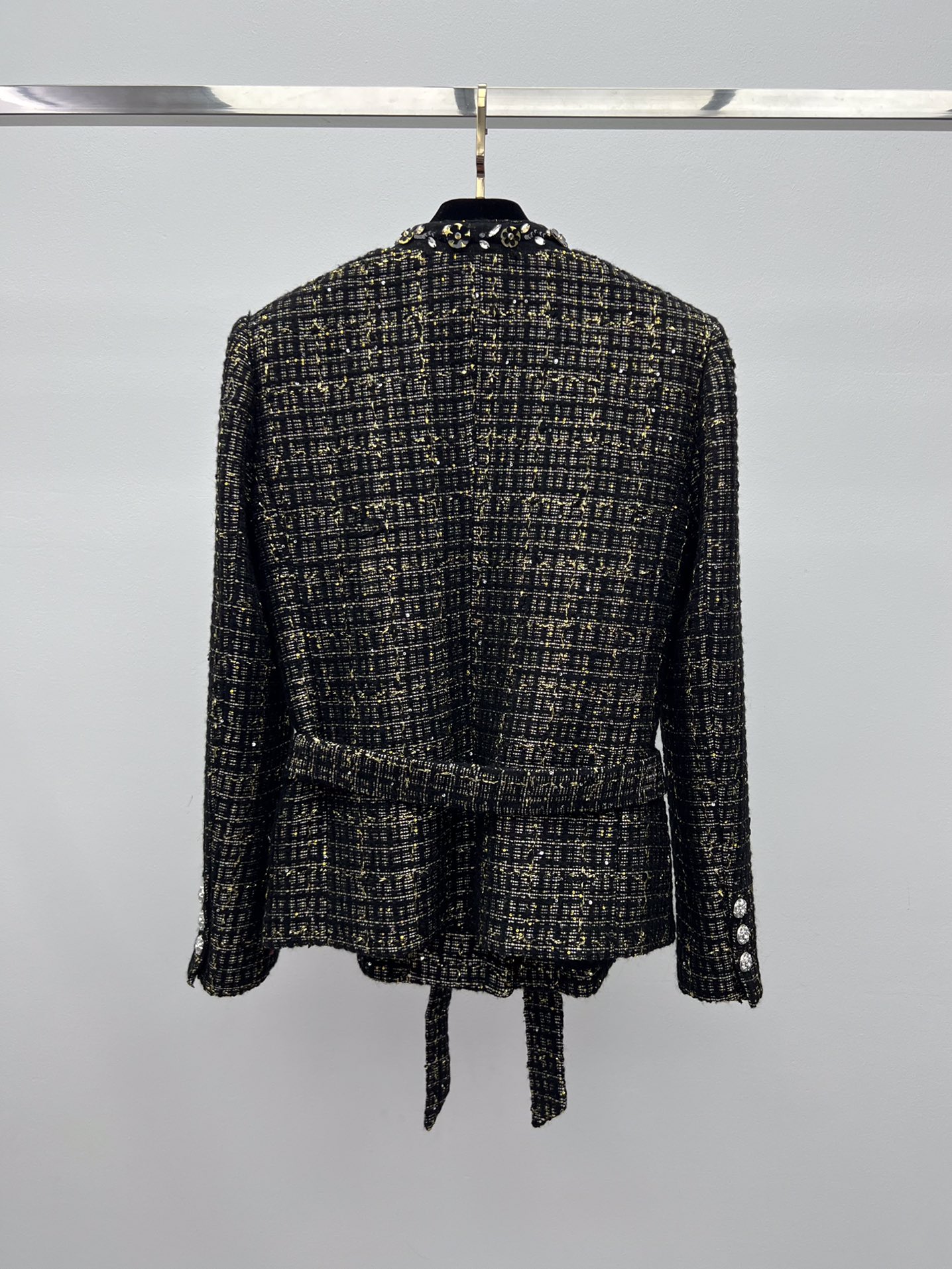 Chanel Black & Gold Bouclé Jacket Set