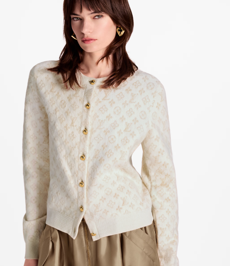LOUIS VUITTON 1AJFRW New Monogram Brushed Knit Cardigan