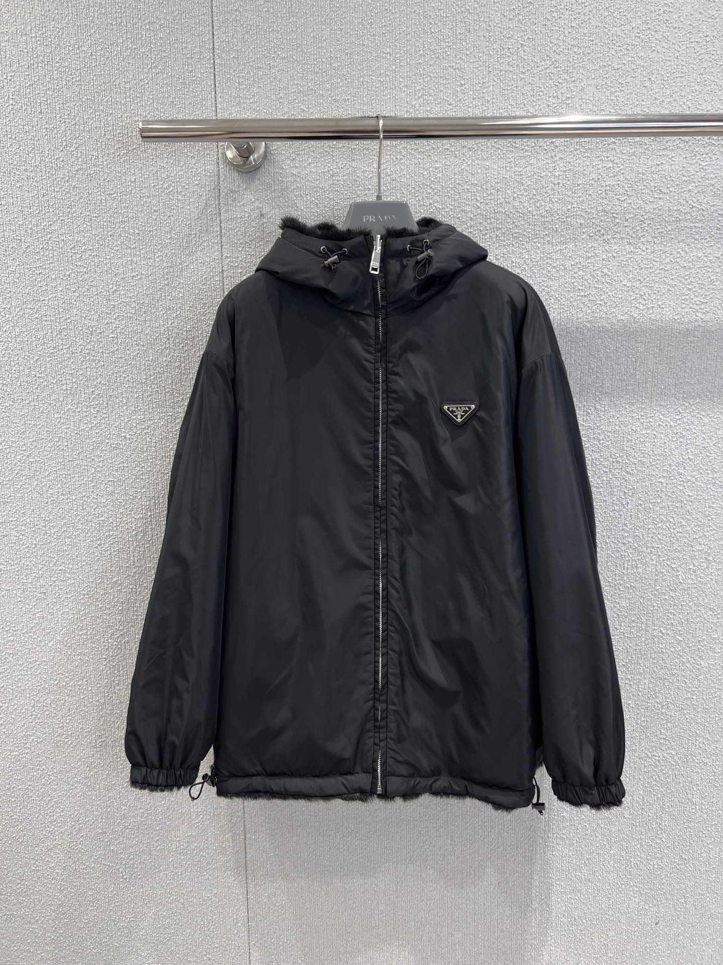 PRADA 25FW Fall/Winter New Arrival Reversible Hooded Jacket