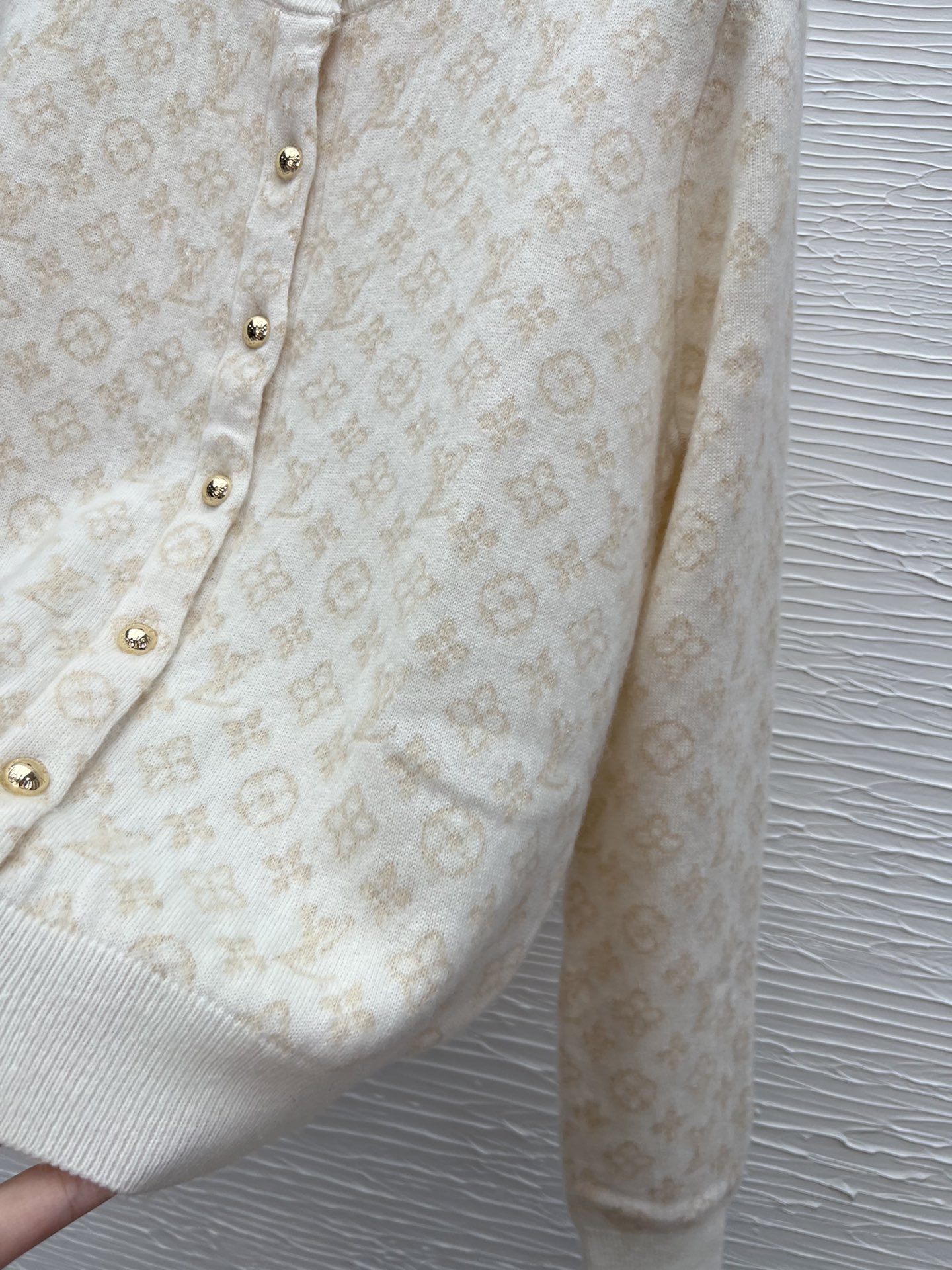 LOUIS VUITTON 1AJFRW New Monogram Brushed Knit Cardigan