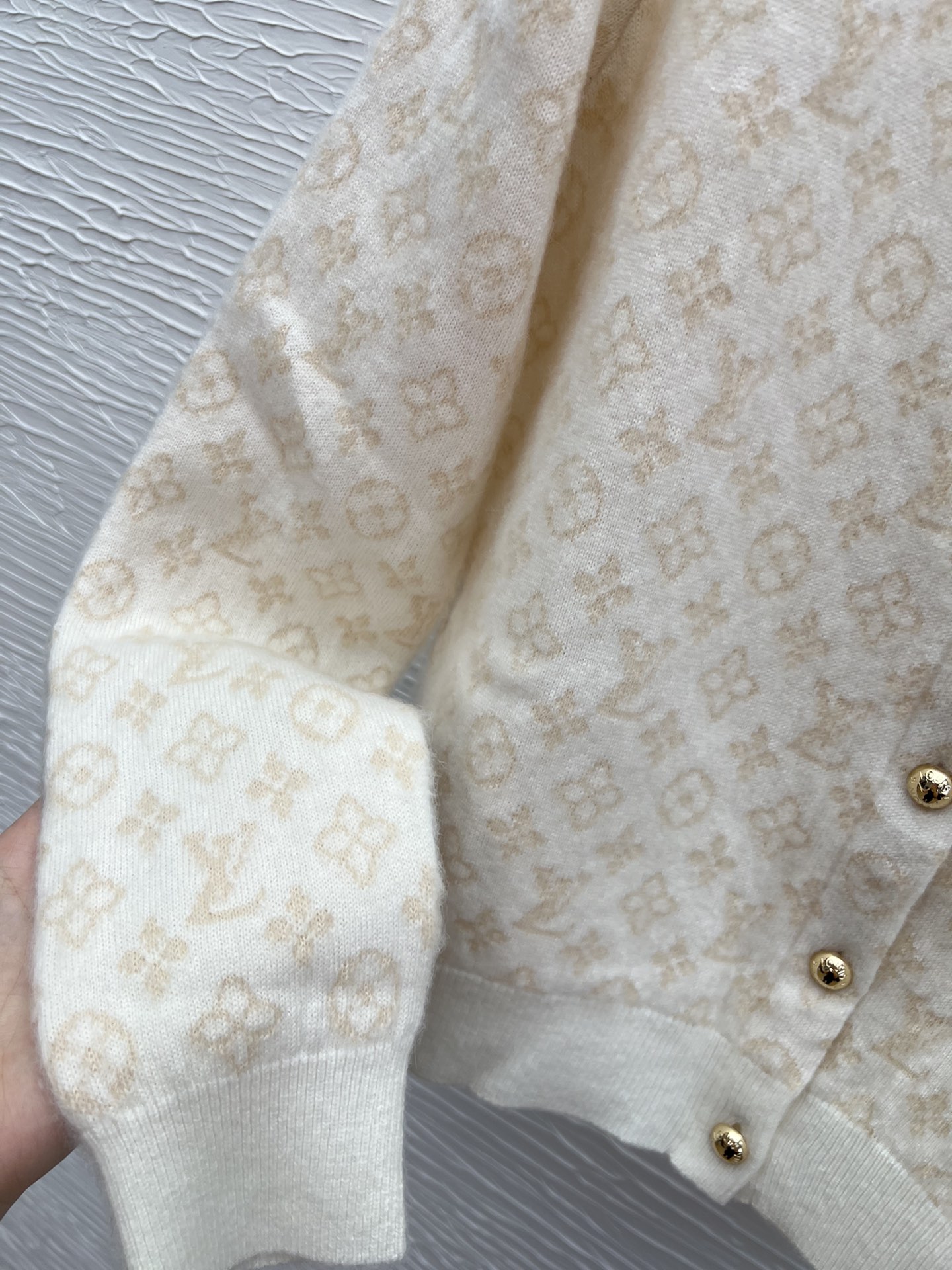 LOUIS VUITTON 1AJFRW New Monogram Brushed Knit Cardigan