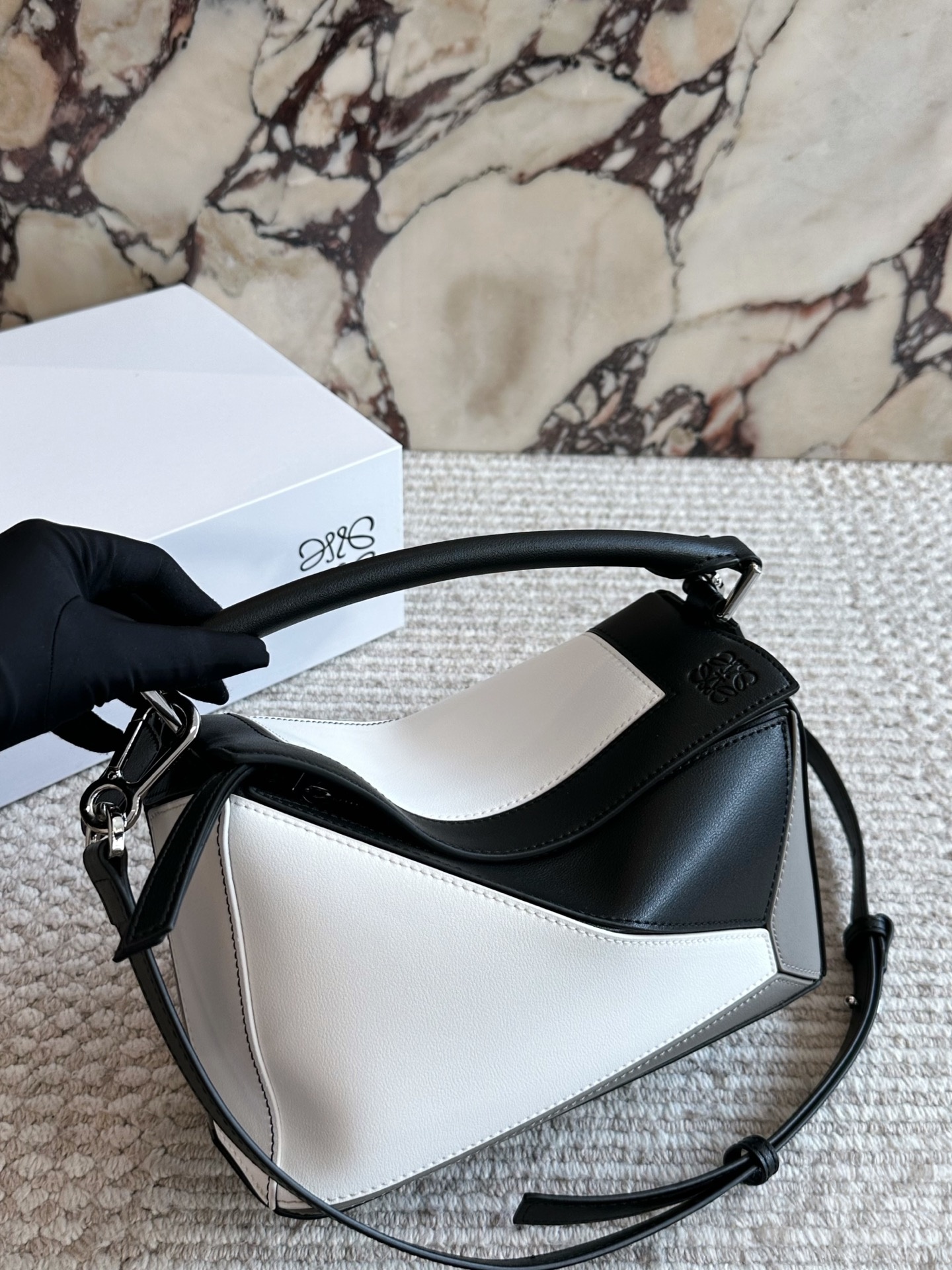 LOEWE x Albers Small Puzzle bag in nappa calfskin