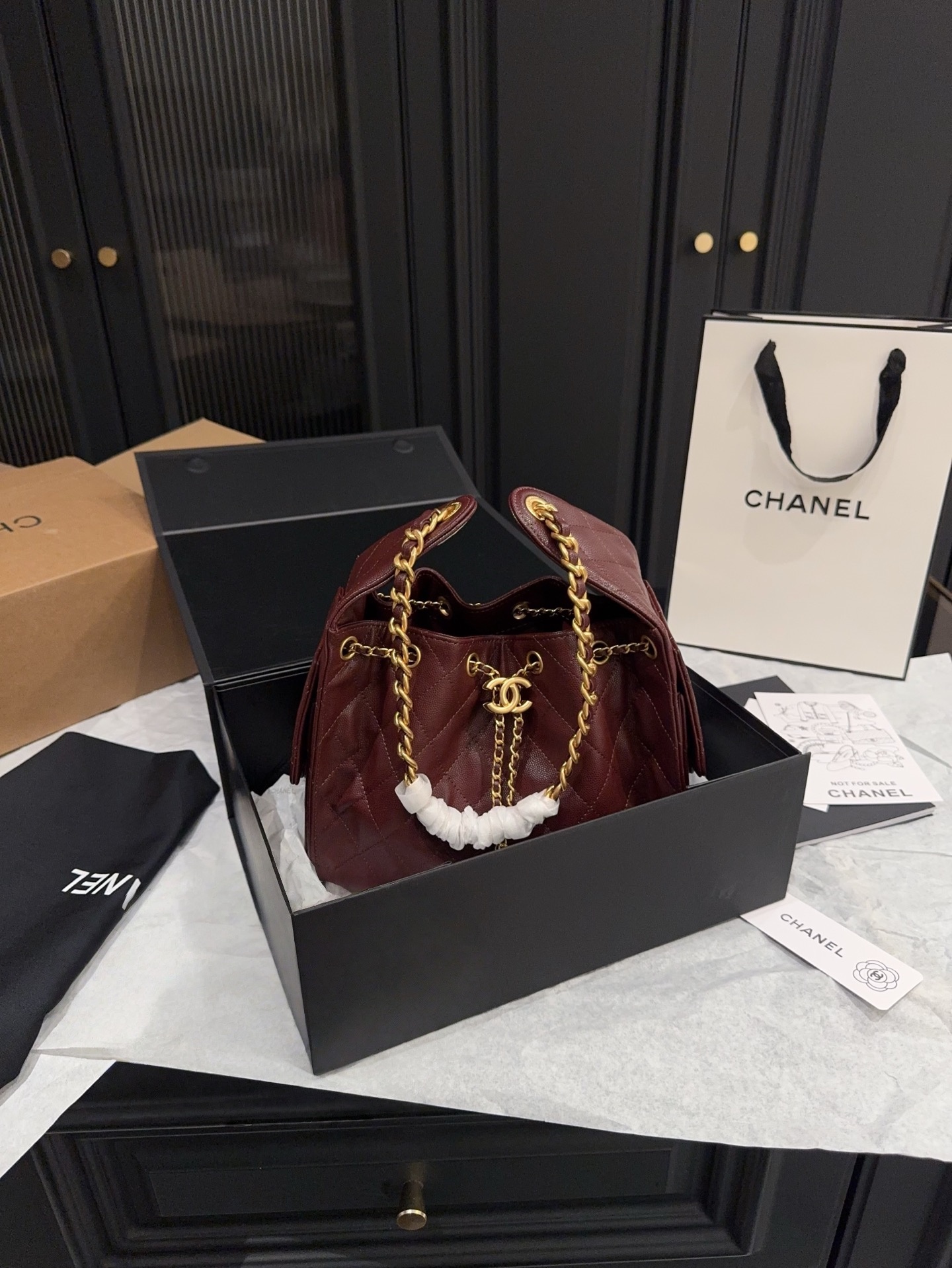 Chanel Small 25 Handbag Burgundy