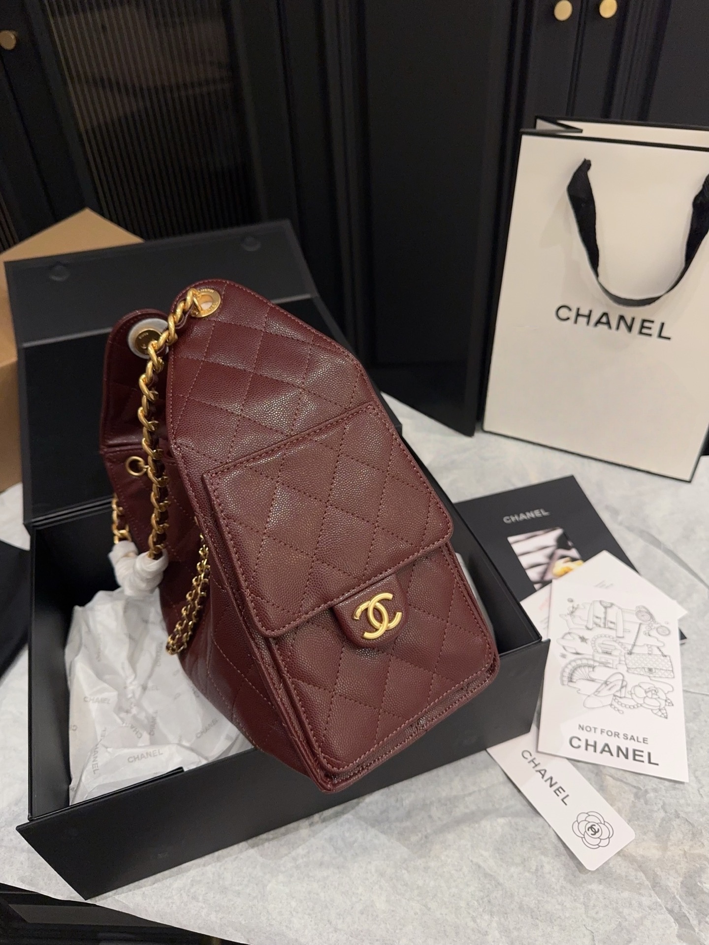 Chanel Small 25 Handbag Burgundy