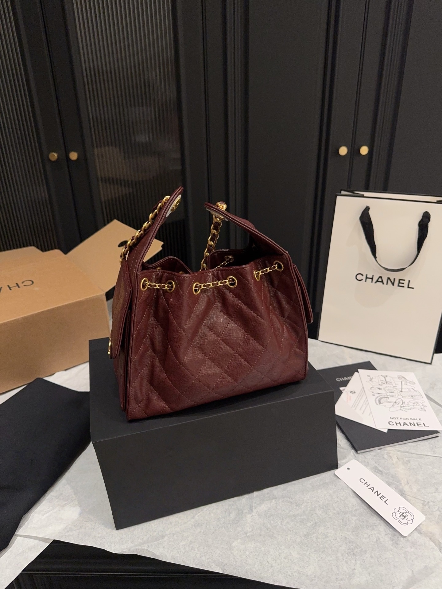 Chanel Small 25 Handbag Burgundy