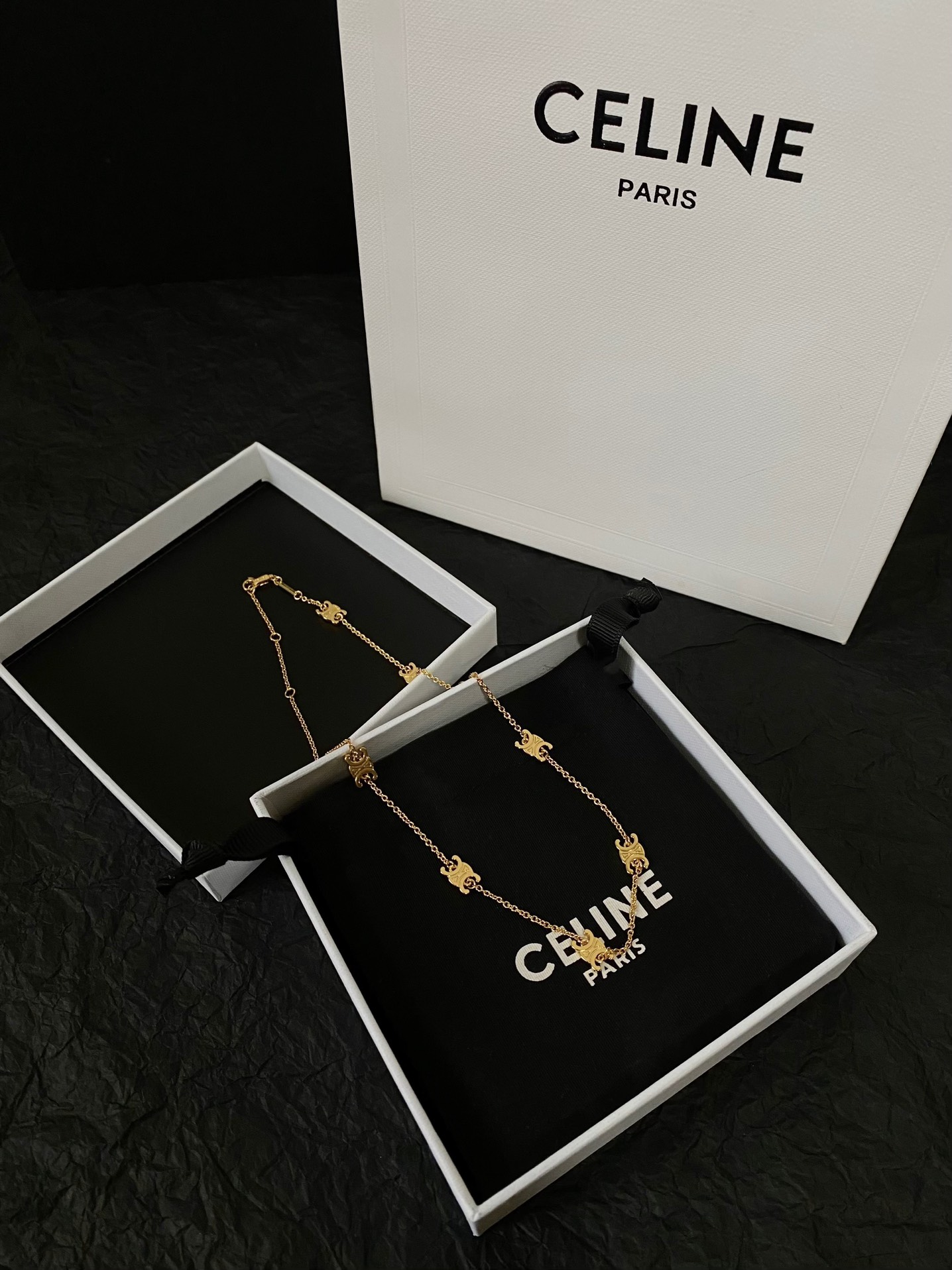 Celine TRIOMPHE Mini Choker Necklace