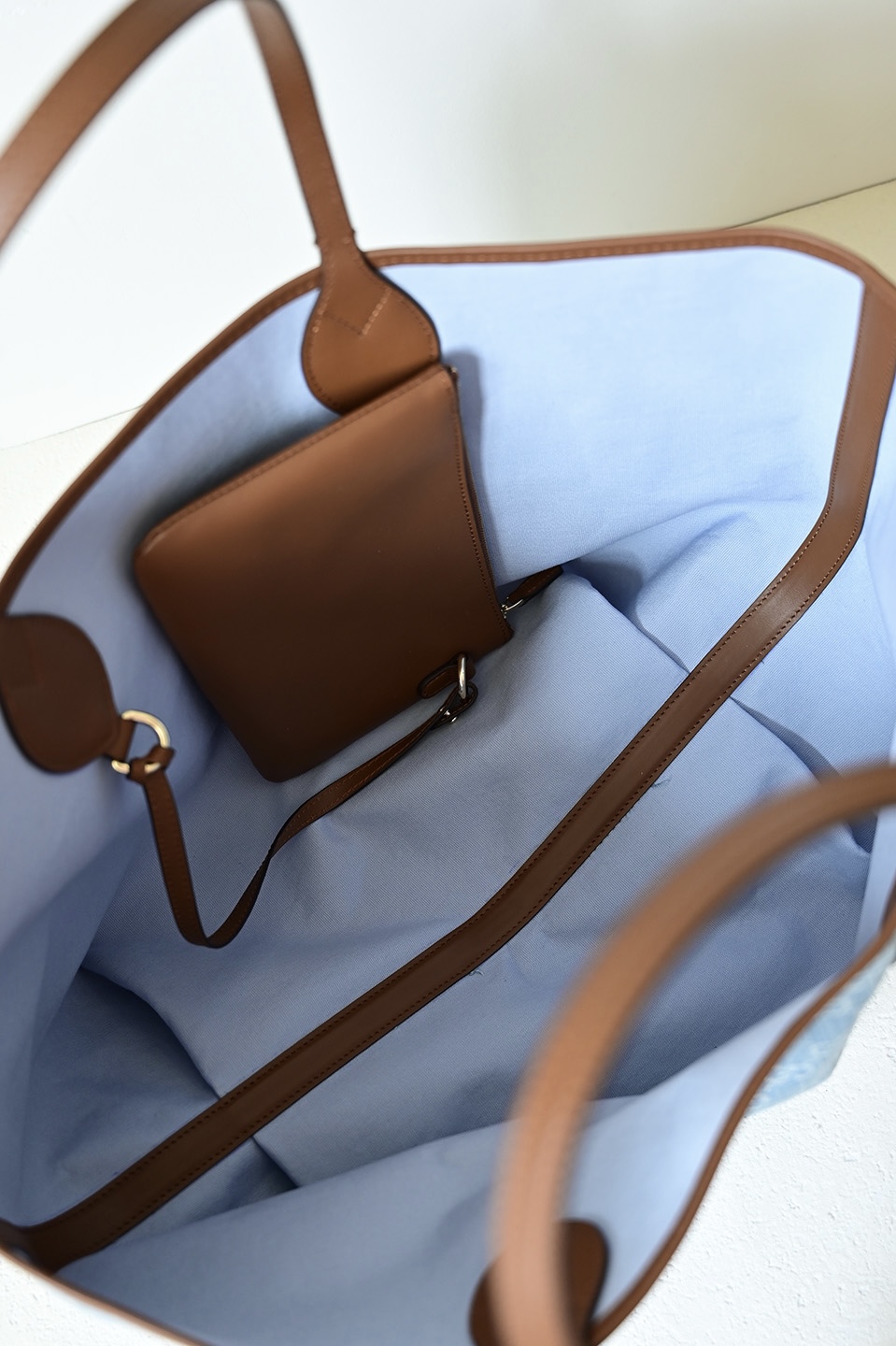 GUCCI Totissima monogram-pattern denim tote bag