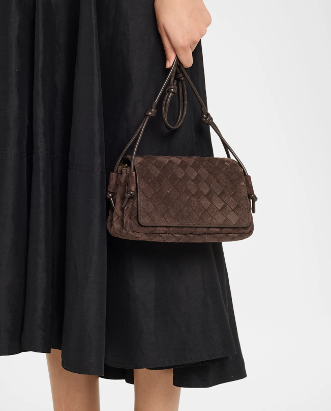Bottega Veneta Smooth Suede Crossbody Bag