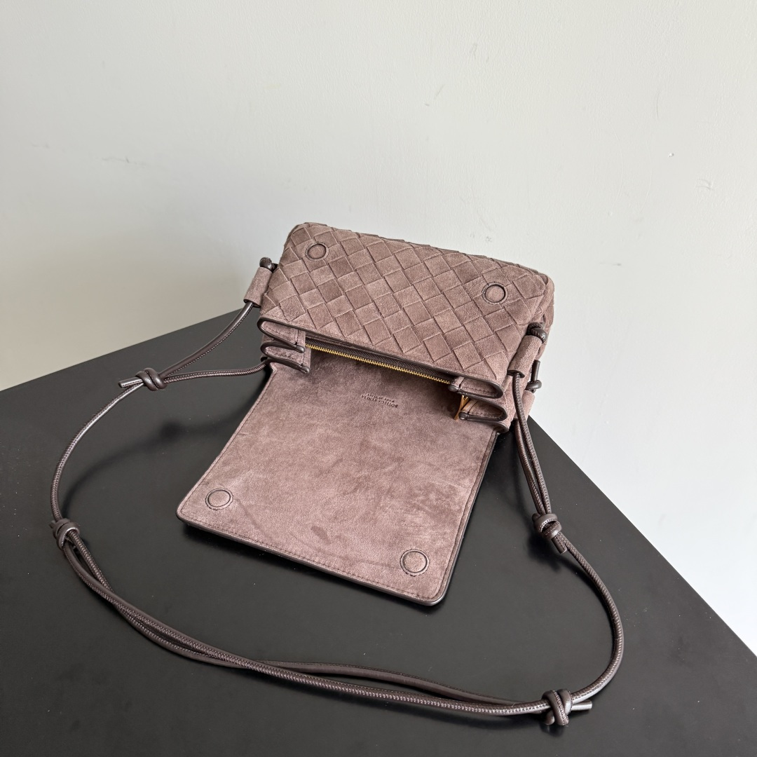 Bottega Veneta Smooth Suede Crossbody Bag