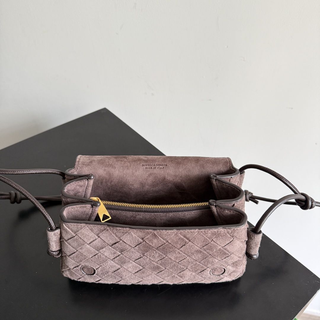 Bottega Veneta Smooth Suede Crossbody Bag