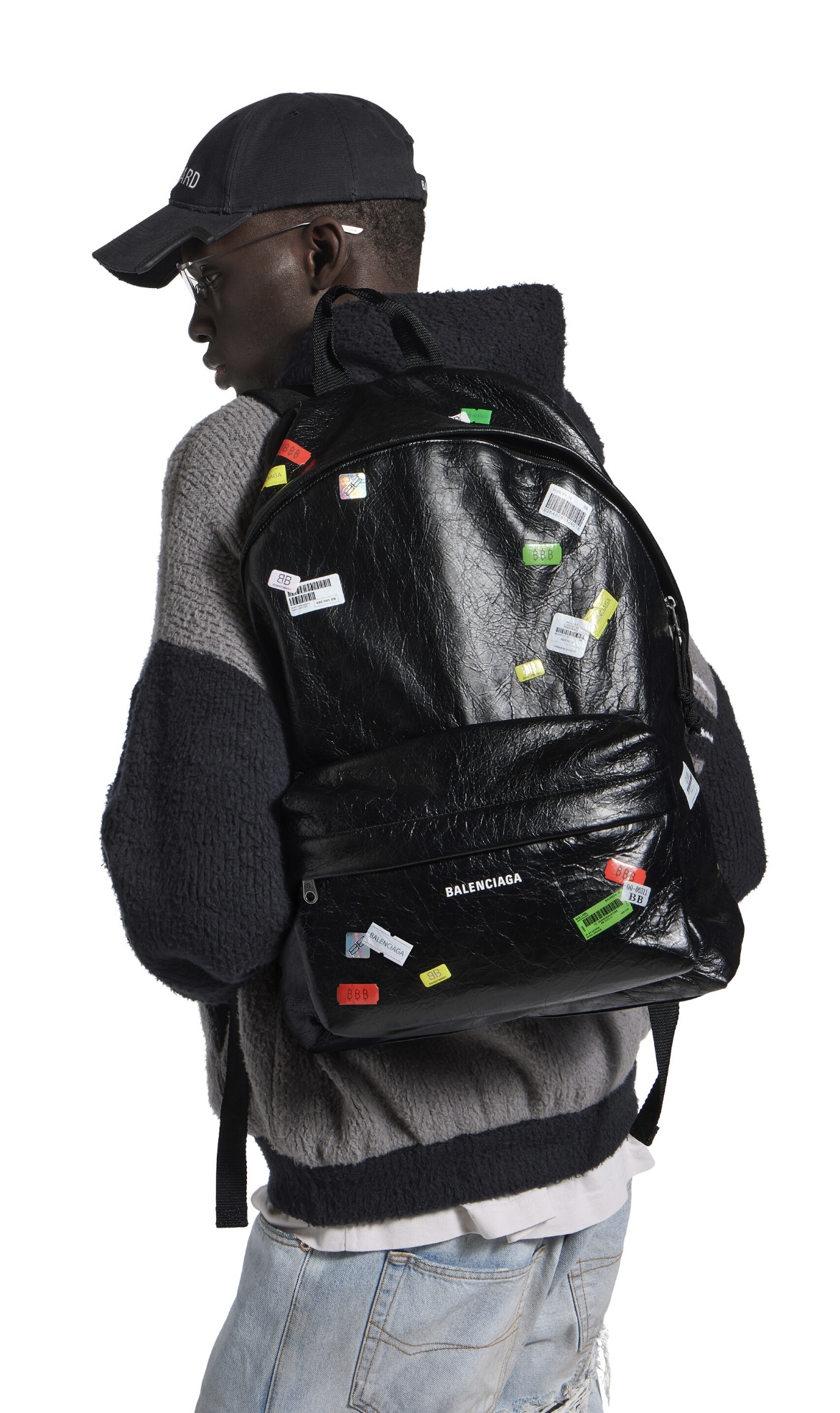 Balenciaga Men's Explorer Backpack in Black/multicolor