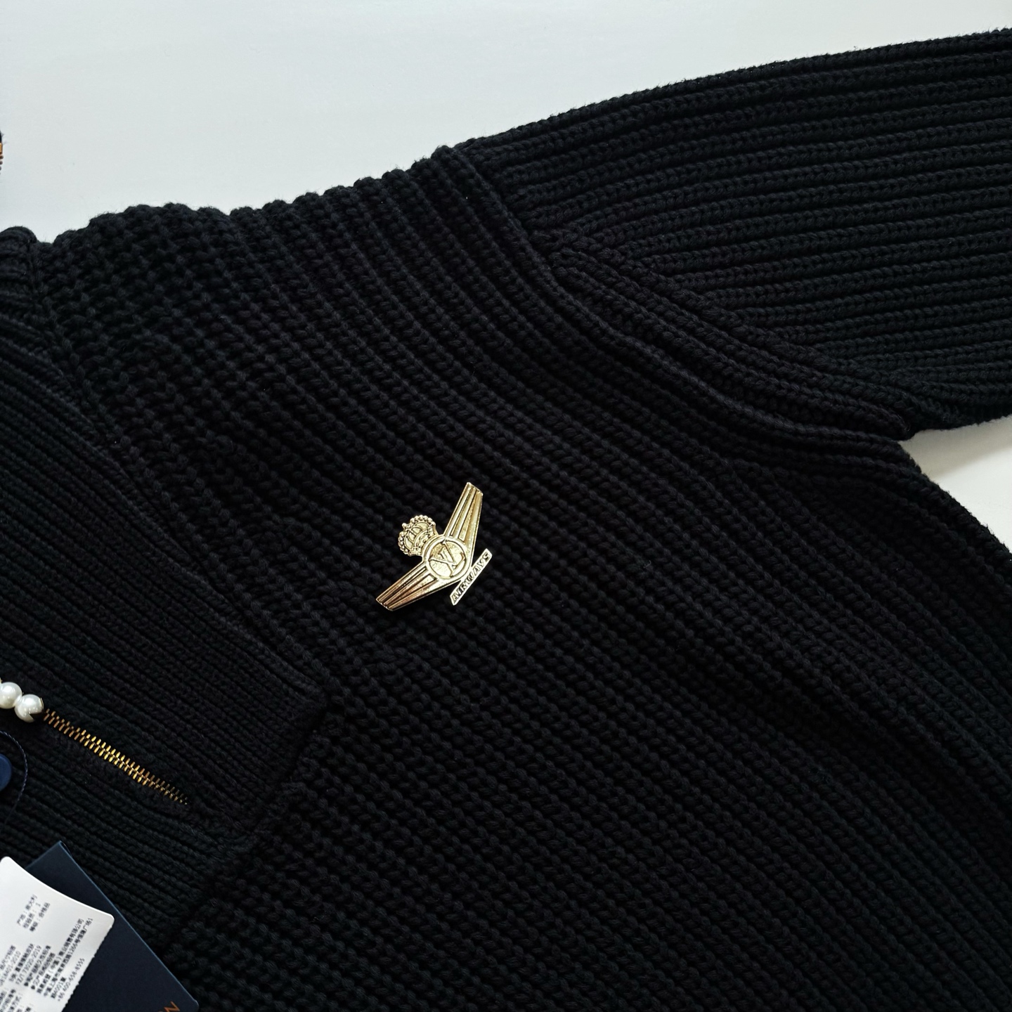 LV 1AHC12 Chunky Wool-Blend Half-Zip Pullover