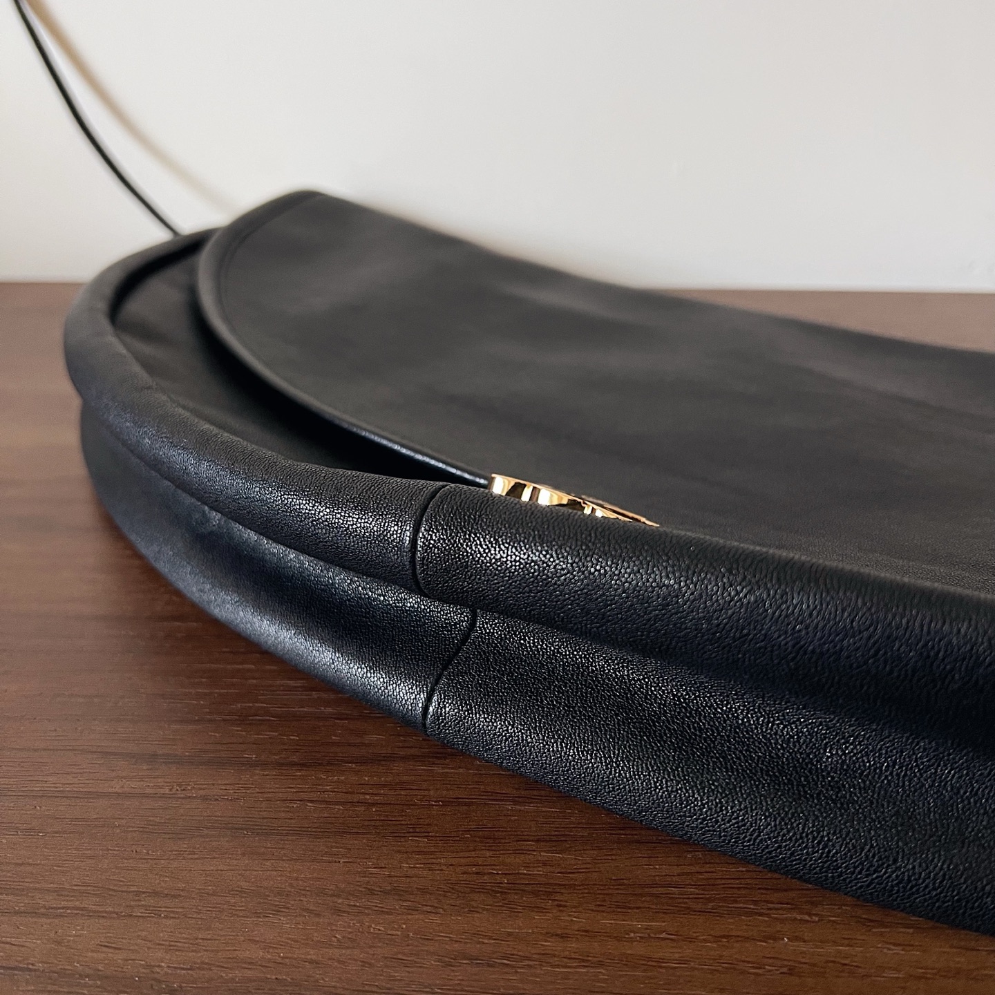 CELINE HALFMOON SOFT TRIOMPHE BAG IN SUPPLE SHINY LAMBSKIN