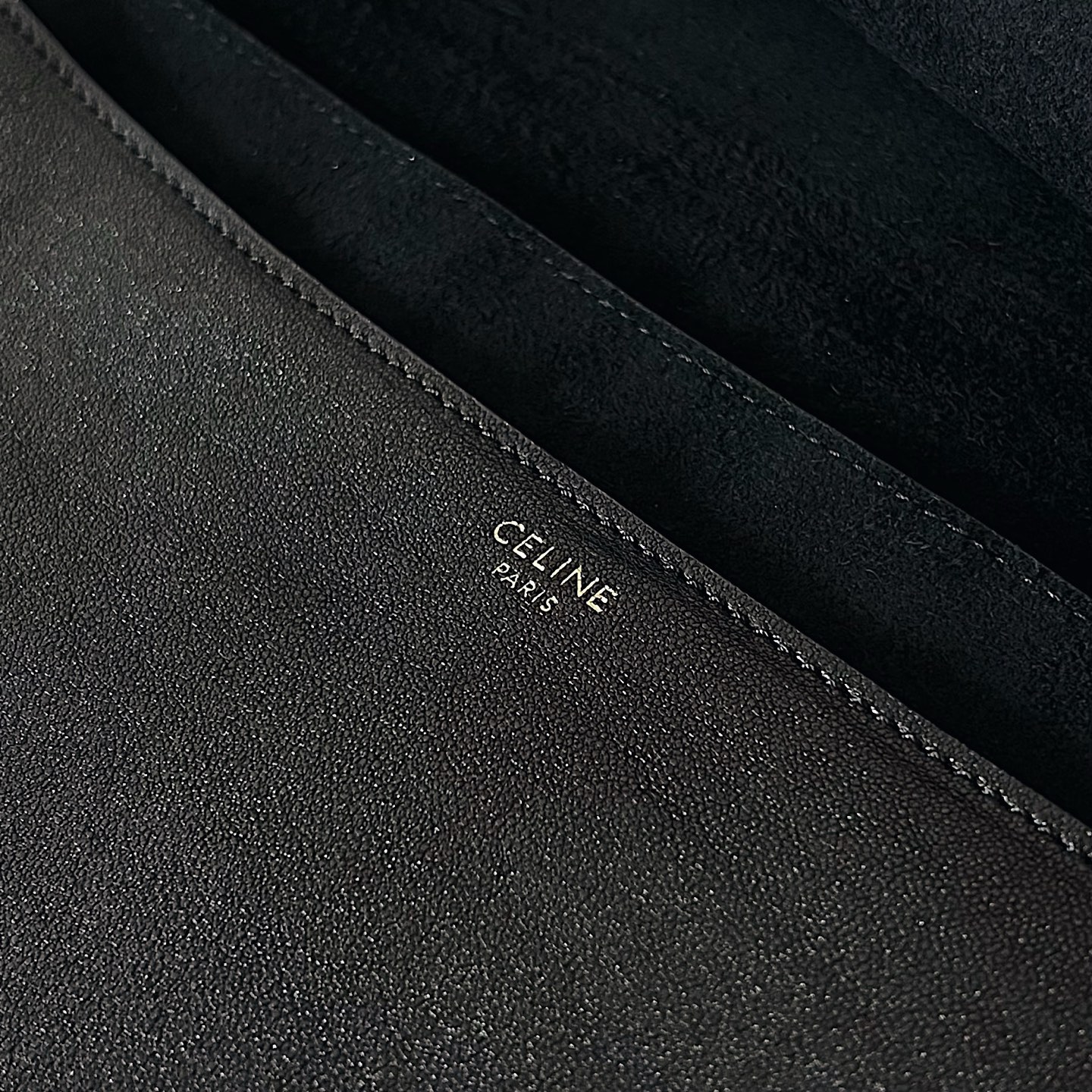 CELINE HALFMOON SOFT TRIOMPHE BAG IN SUPPLE SHINY LAMBSKIN