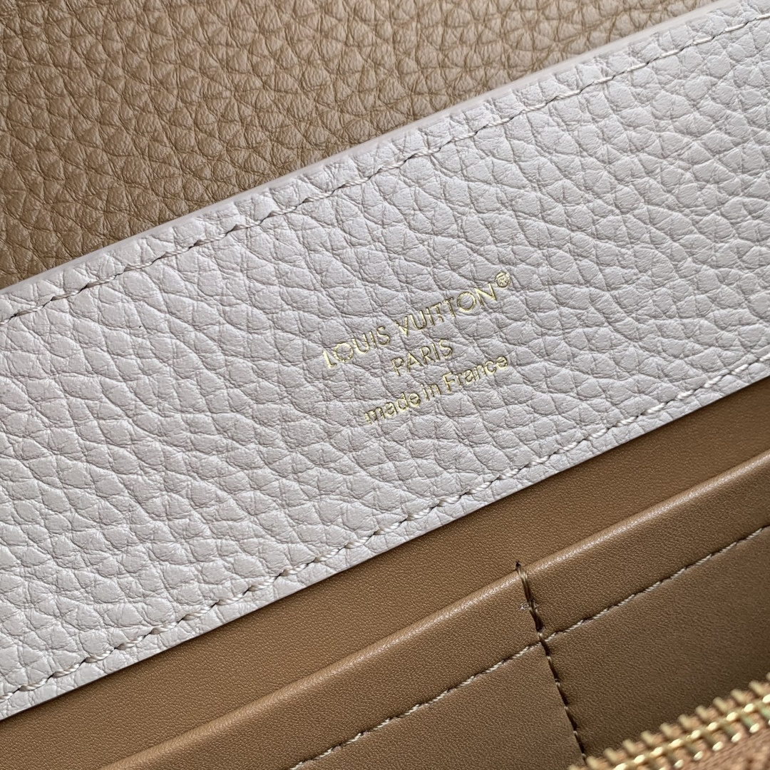 LOUIS VUITTON Capucines Grey and Brown Mini Bag