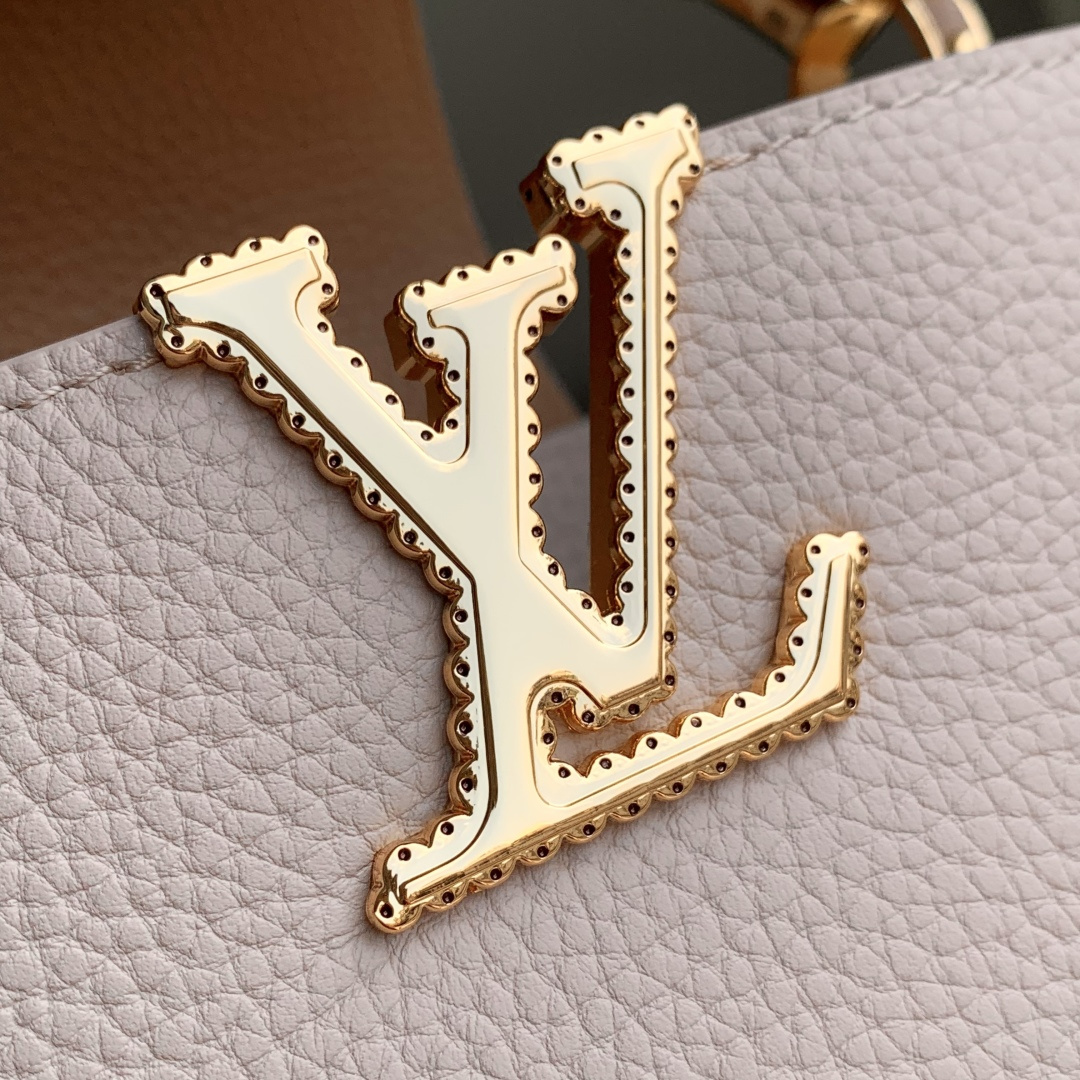 LOUIS VUITTON Capucines Grey and Brown Mini Bag