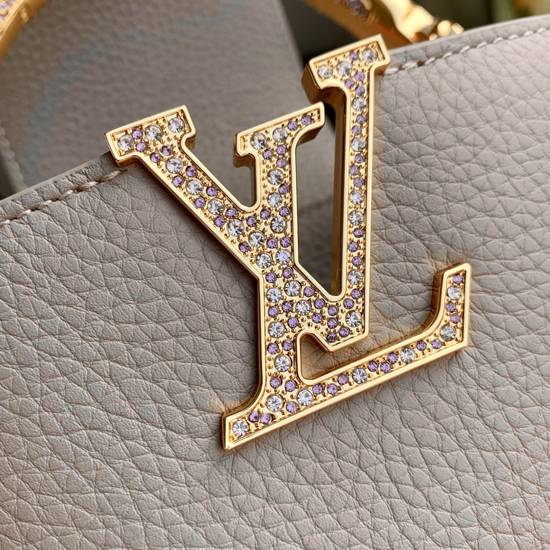 LOUIS VUITTON Capucines Grey Mini Bag