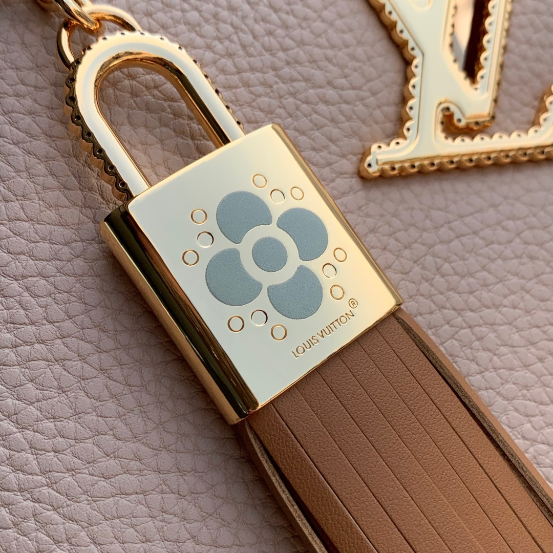 LOUIS VUITTON Capucines Grey and Brown Mini Bag