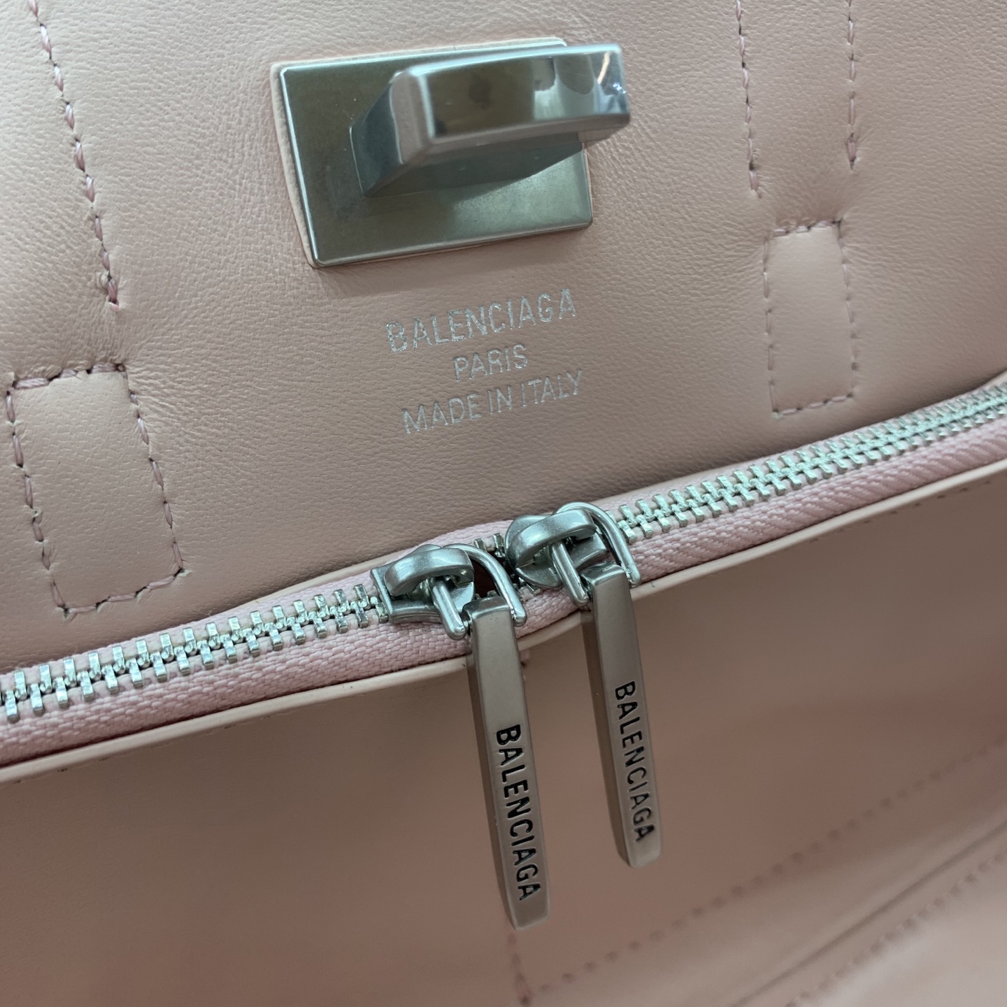 BALENCIAGA Women's Bel Air Carry All Bag Mini in Suede Pink