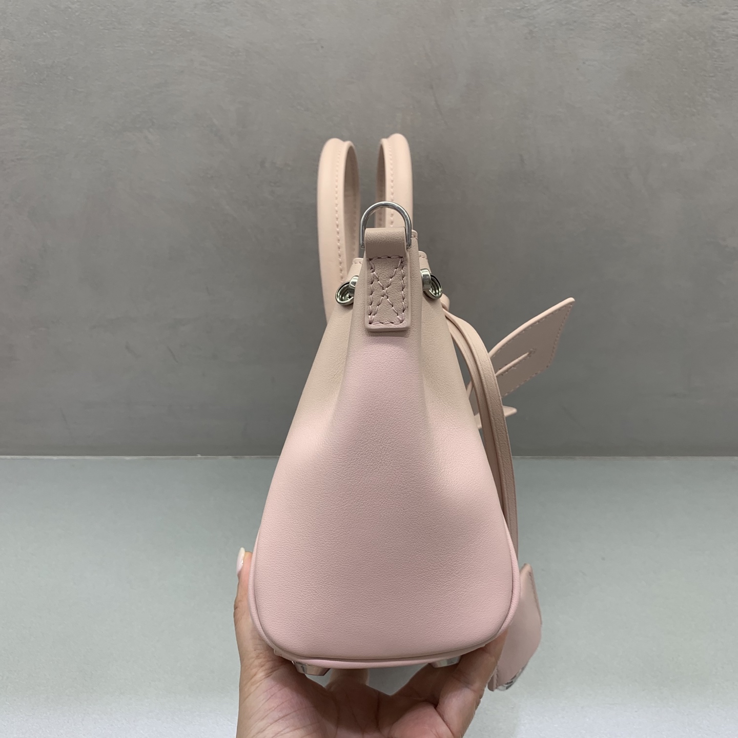 BALENCIAGA Women's Bel Air Carry All Bag Mini in Suede Pink
