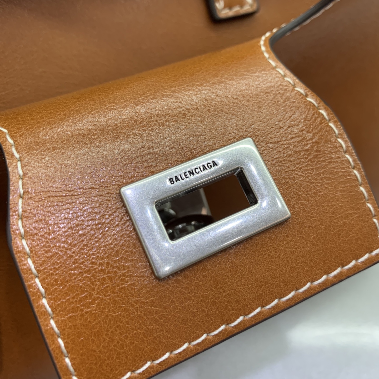 BALENCIAGA Women's Bel Air Carry All Bag Mini in Tan Cowboy