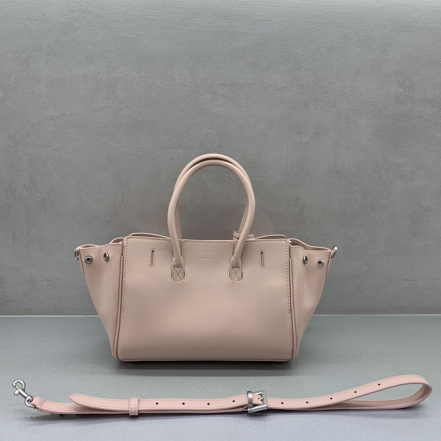 BALENCIAGA Women's Bel Air Carry All Bag Mini in Suede Pink