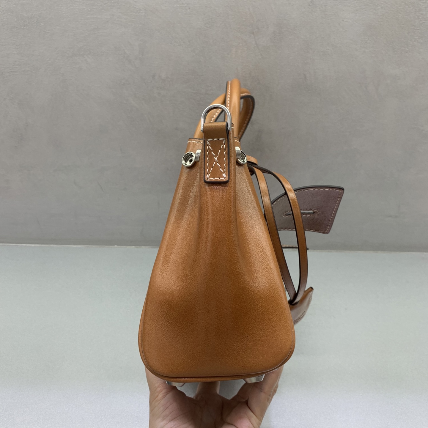 BALENCIAGA Women's Bel Air Carry All Bag Mini in Tan Cowboy