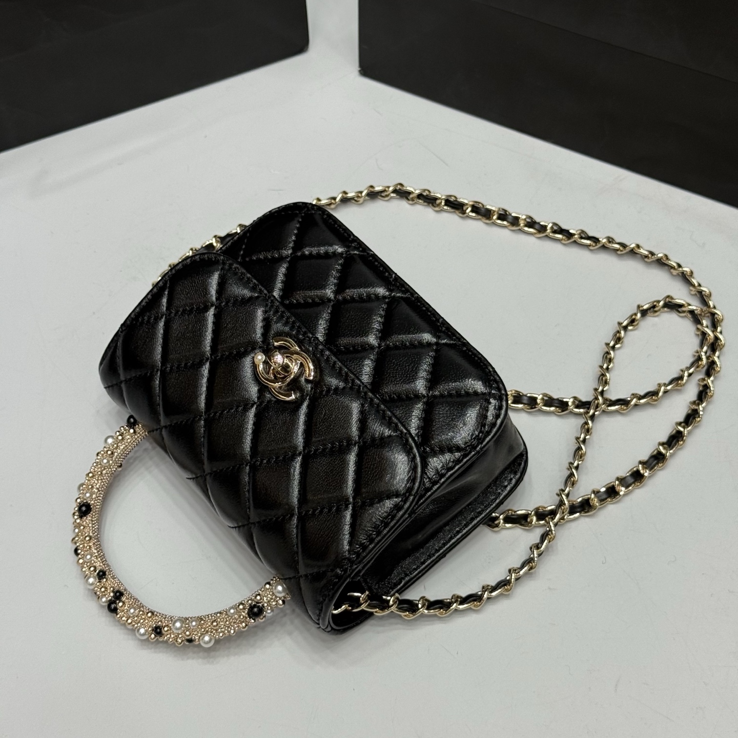 Chanel Pearl-Handle Flap Bag