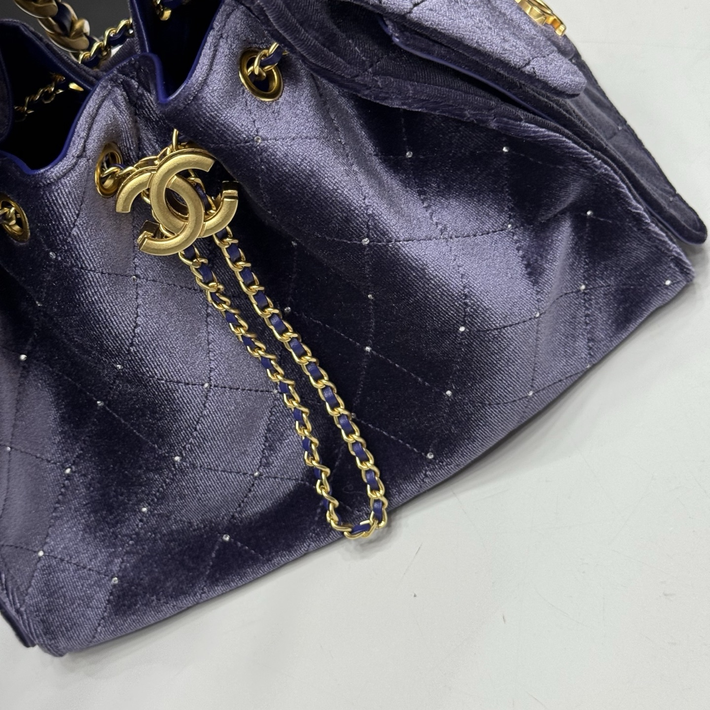 CHANEL 25A Crystal-Embellished Hobo Bag