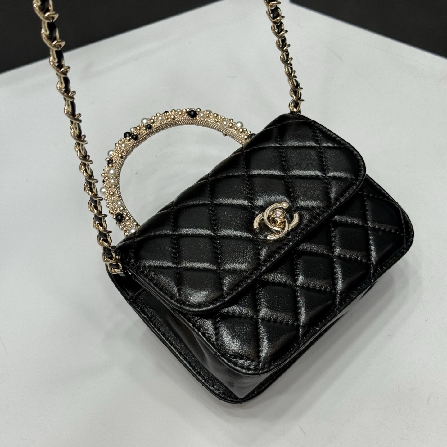 Chanel Pearl-Handle Flap Bag